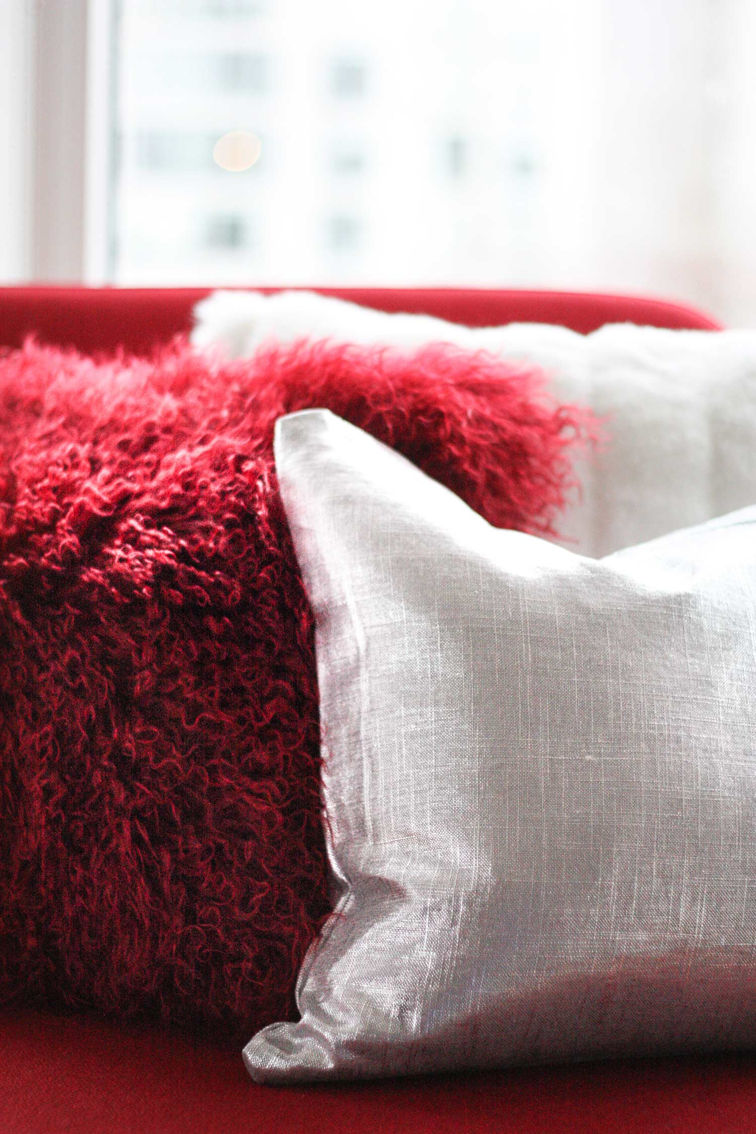 Warm Fluffy Fur Pillows for Winter