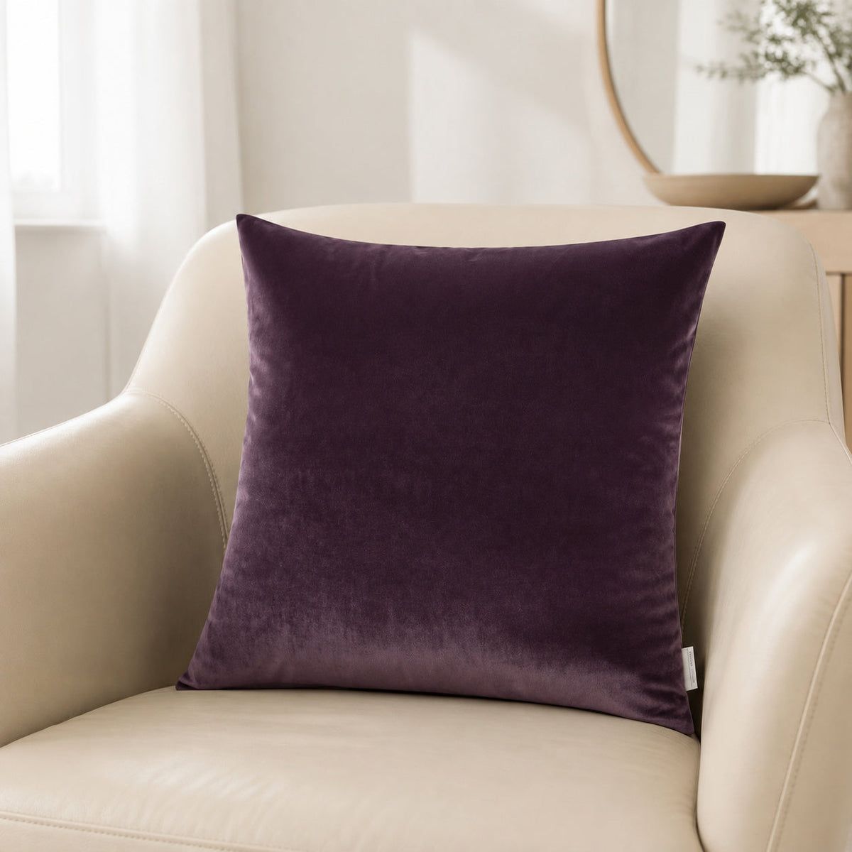 Purple Throw Pillows - Castello Velvet Pillow - Purple