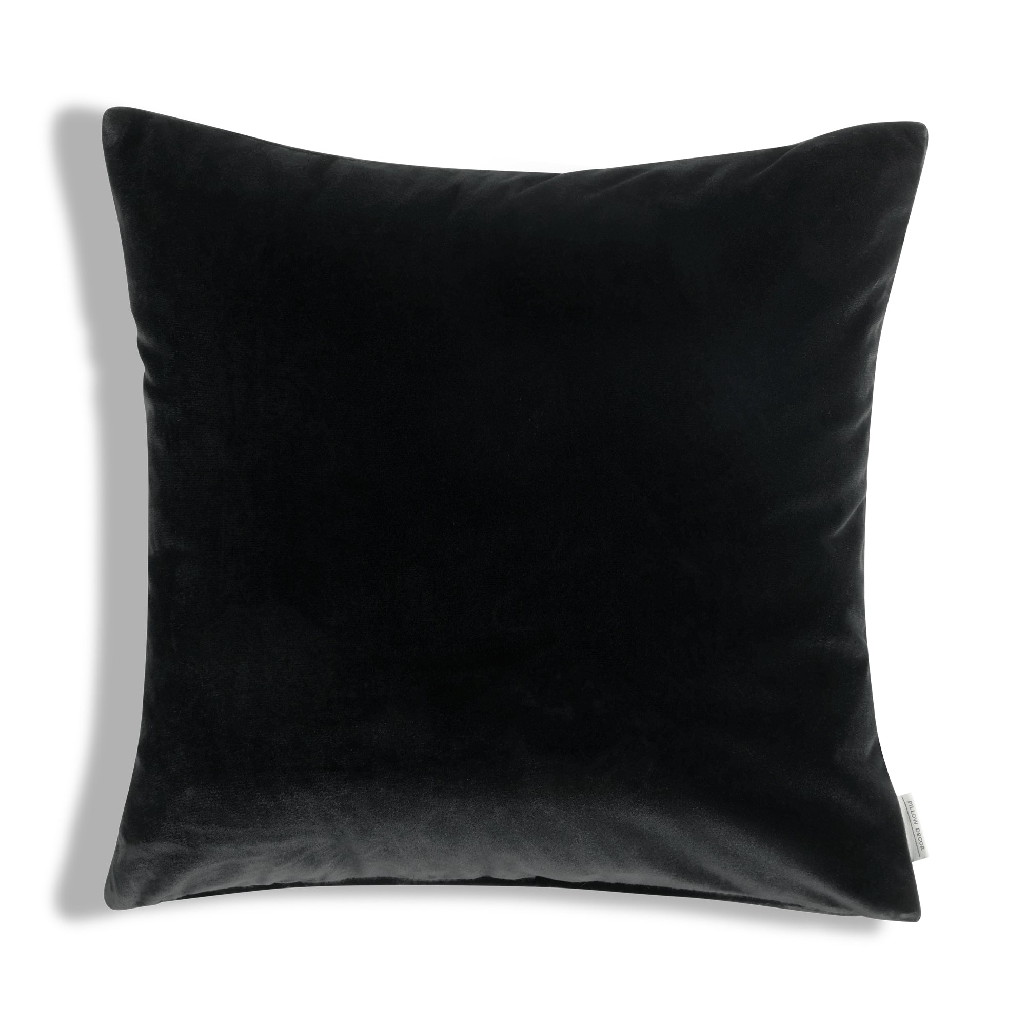 Castello Velvet Pillow - Black - 20x20 square pillow