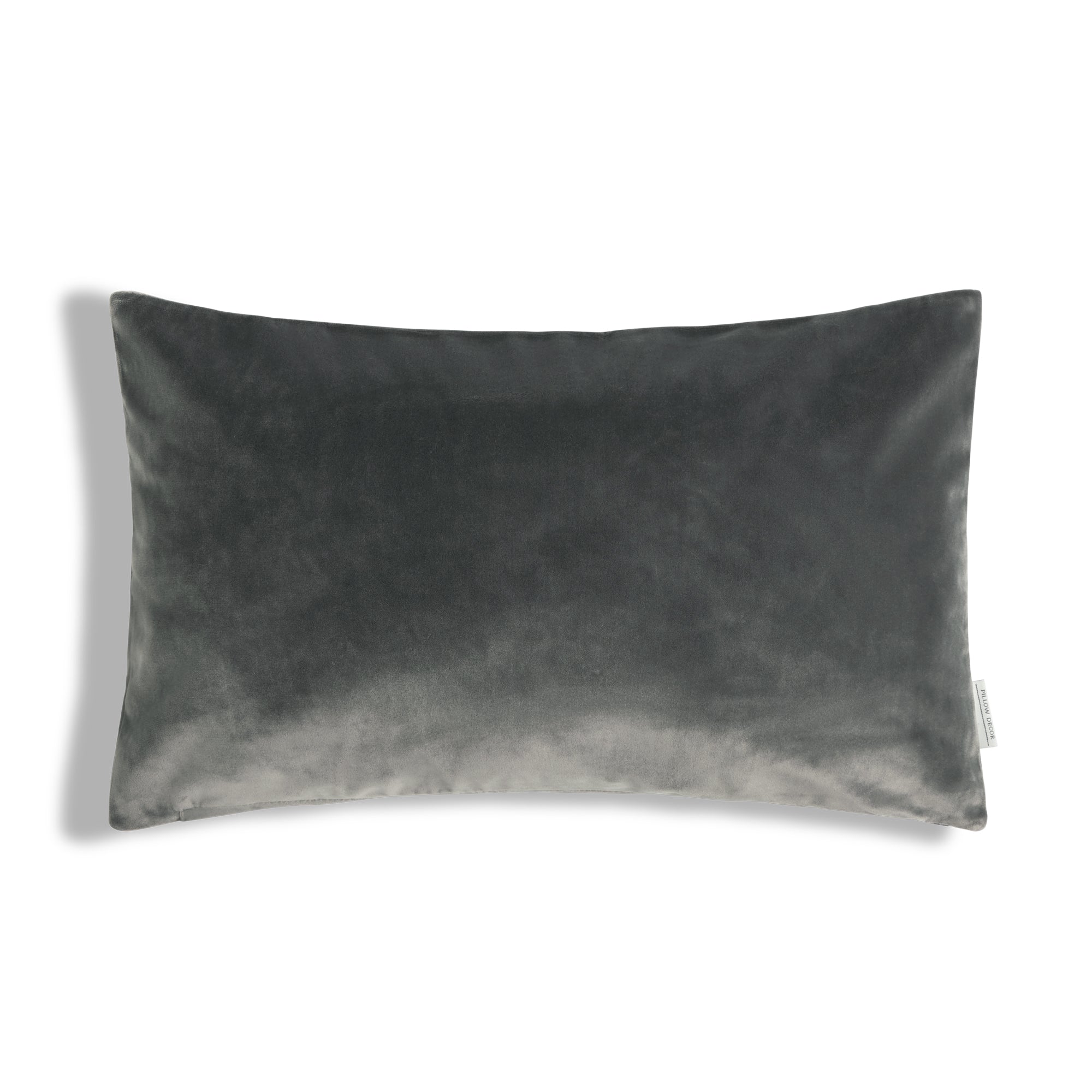 Castello Velvet Pillow - Graphite Gray - 12x20 lumbar pillow