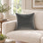 Castello Velvet Pillow - Graphite Gray - 17x17 square pillow - lifestyle