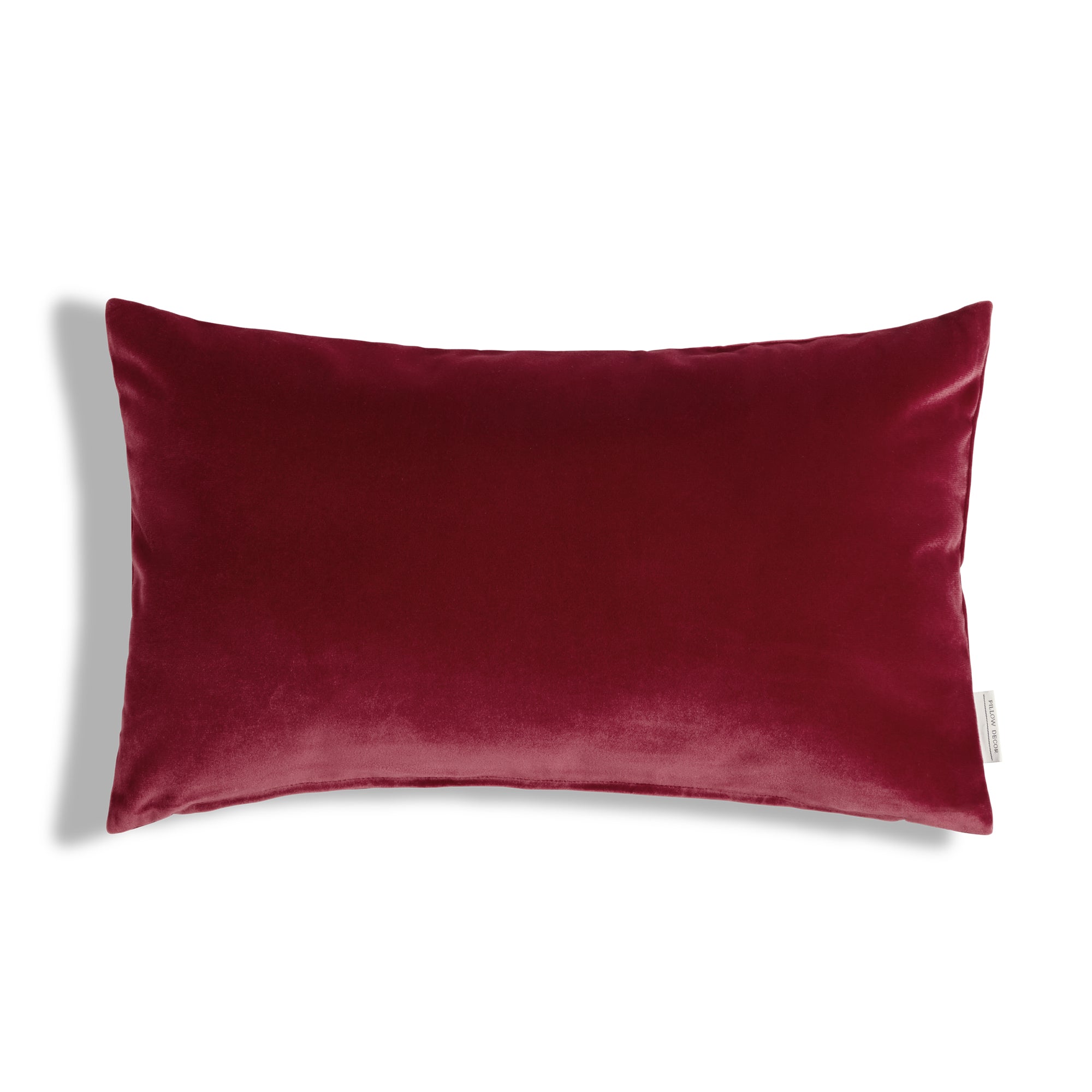 Castello Velvet Pillow - Red - 12x20 lumbar pillow