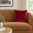 Castello Velvet Pillow - Red - 17x17 square pillow - lifestyle