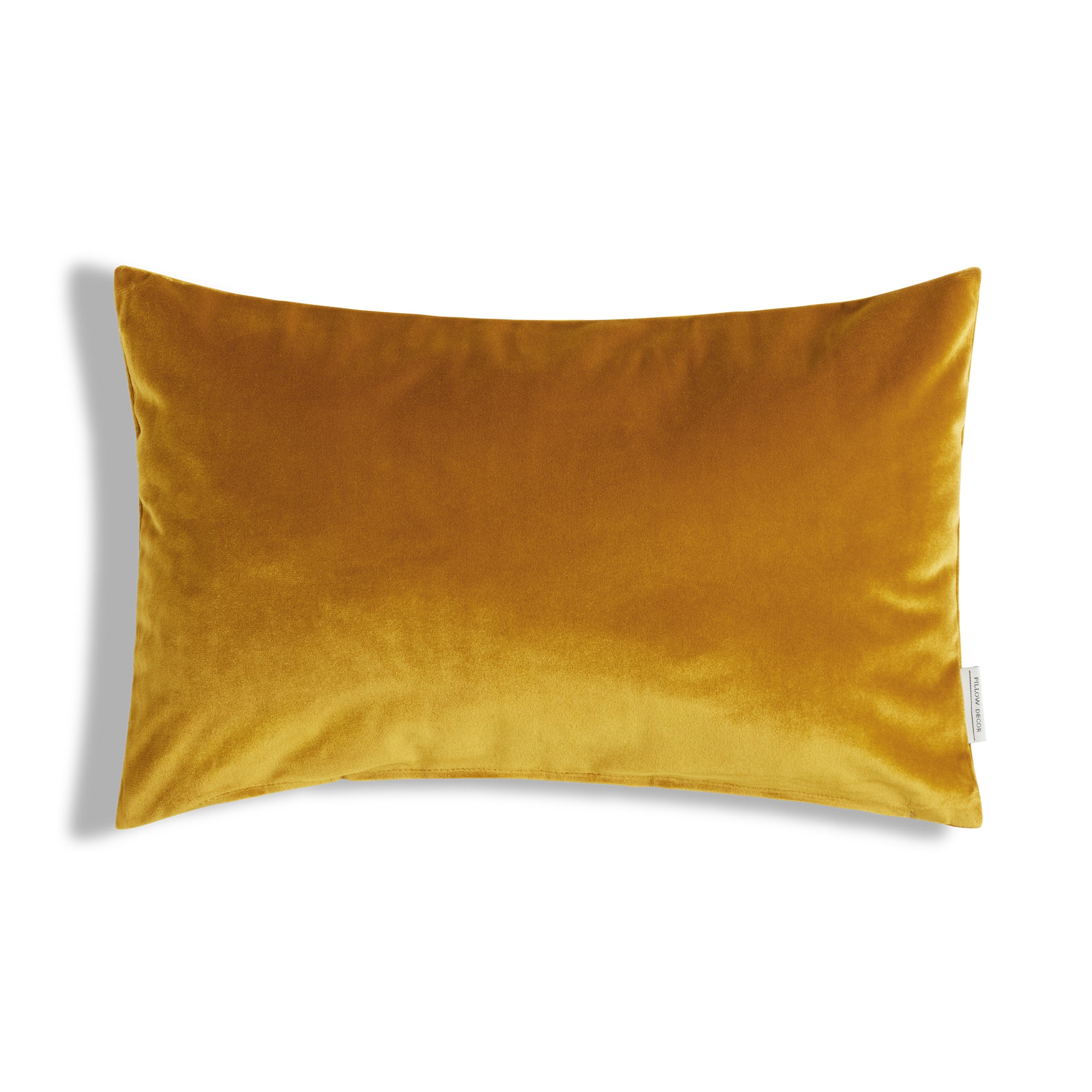 Castello Velvet Pillow - Saffron Yellow - 12x20 lumbar pillow