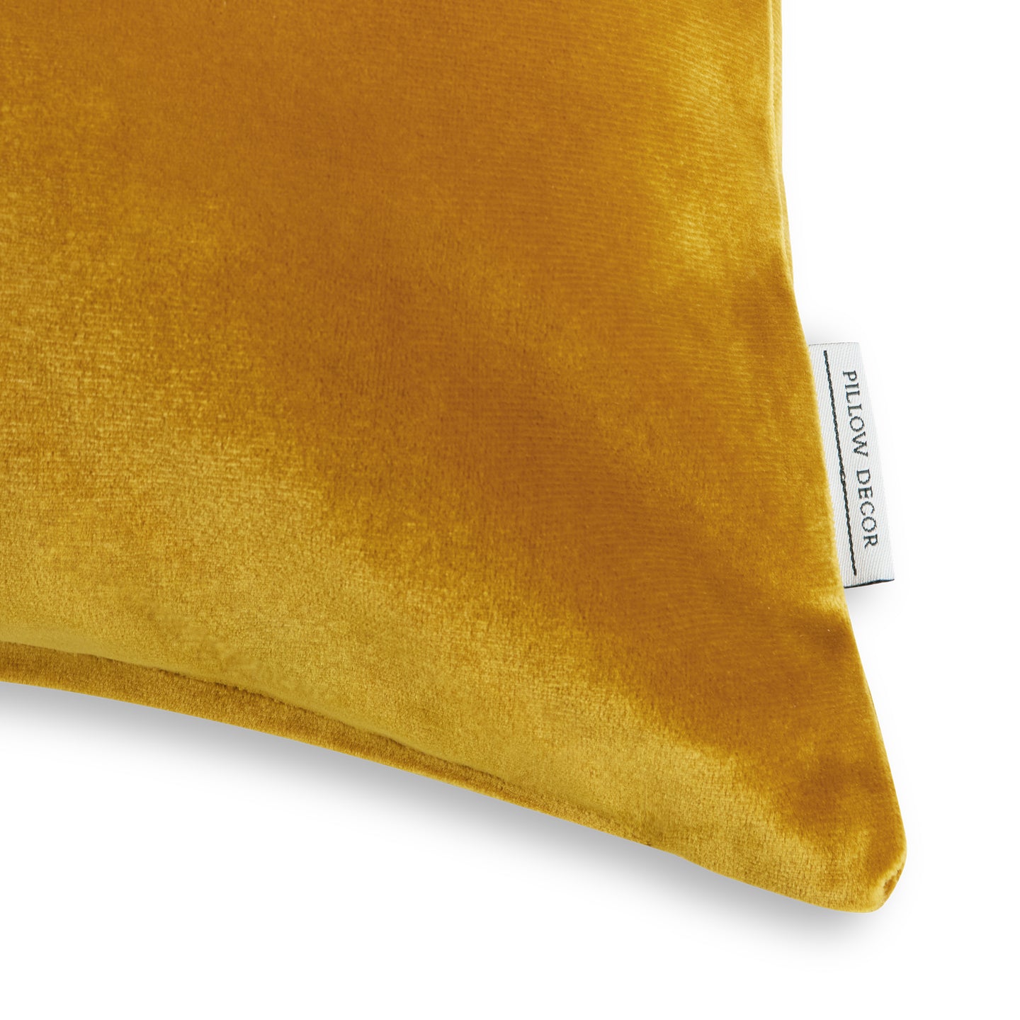 Castello Velvet Pillow - Saffron Yellow - corner detail | all-groups