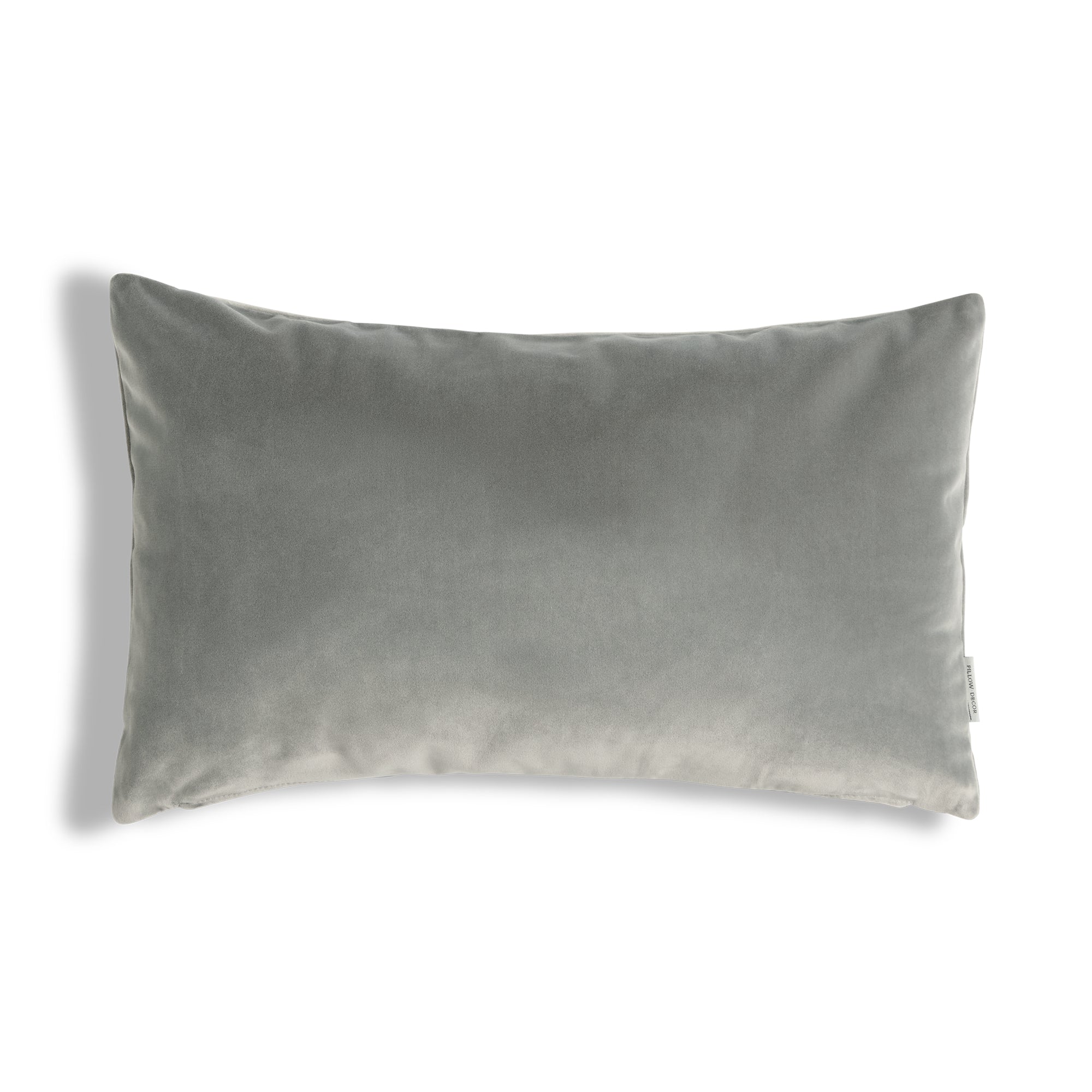 Castello Velvet Pillow - Silver Gray - 12x20 lumbar pillow