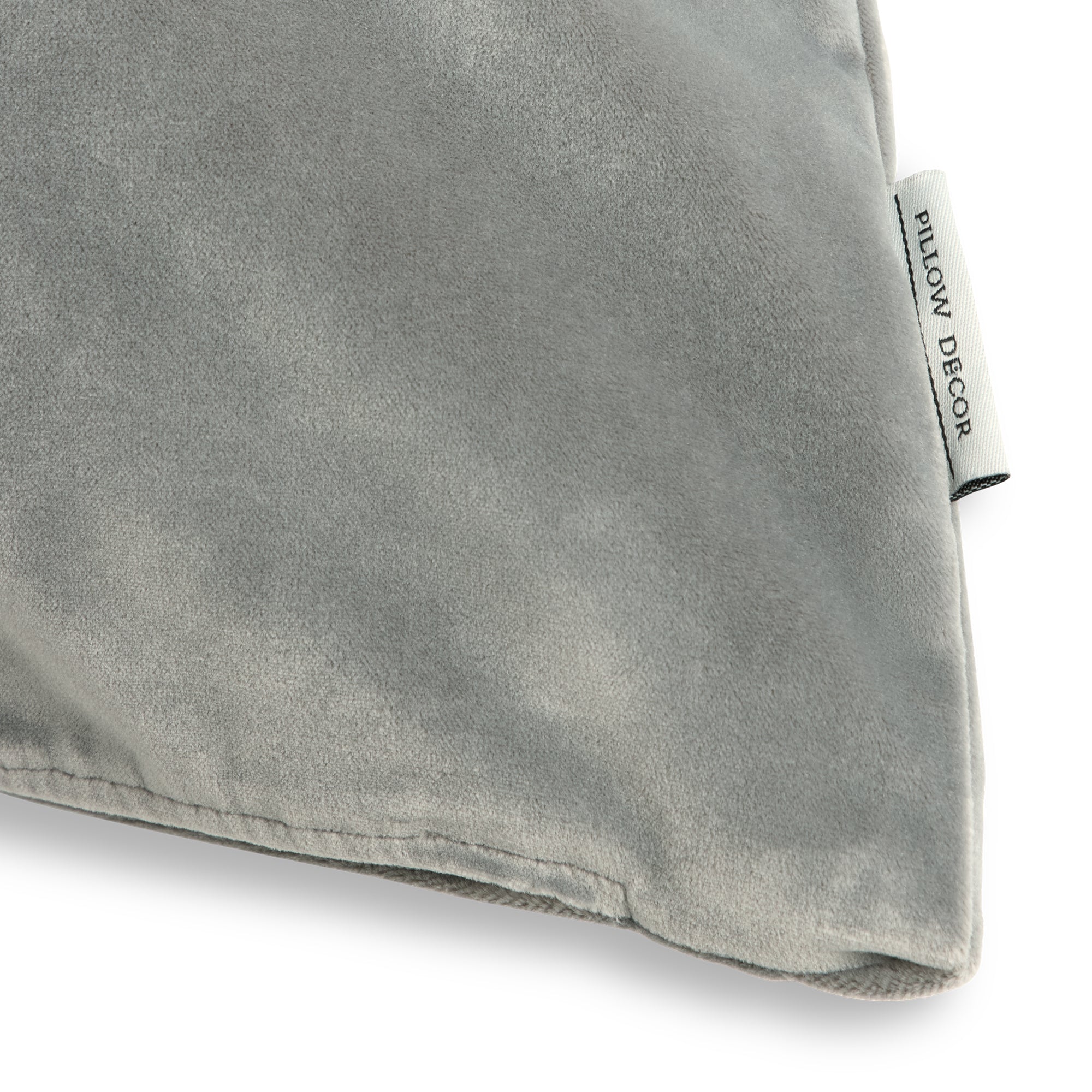 Castello Velvet Pillow - Silver Gray - corner detail | all-groups