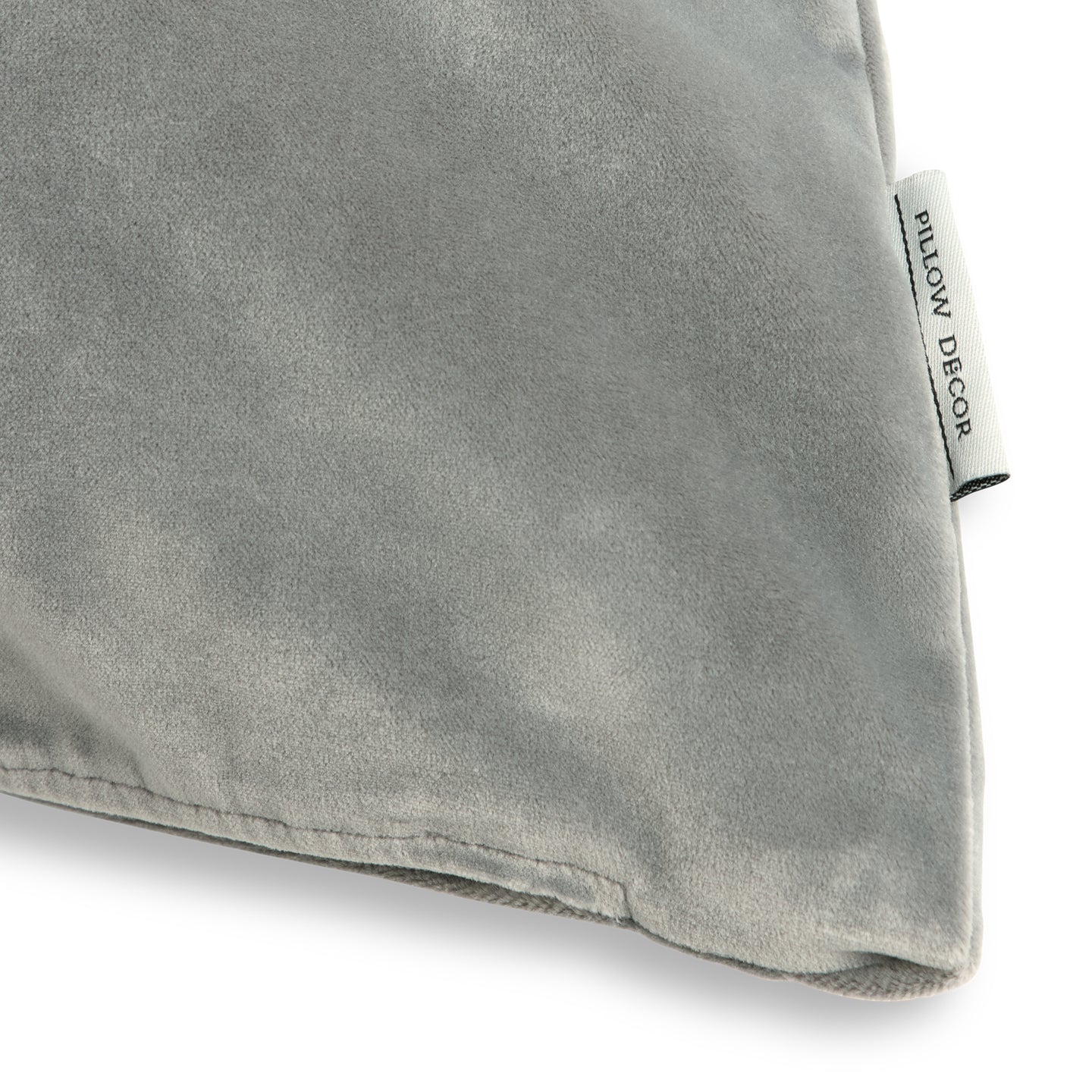 Castello Velvet Pillow - Silver Gray - corner detail | all-groups