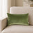 Castello Velvet Pillow - Summer Green - 12x20 rectangular pillow - lifestyle