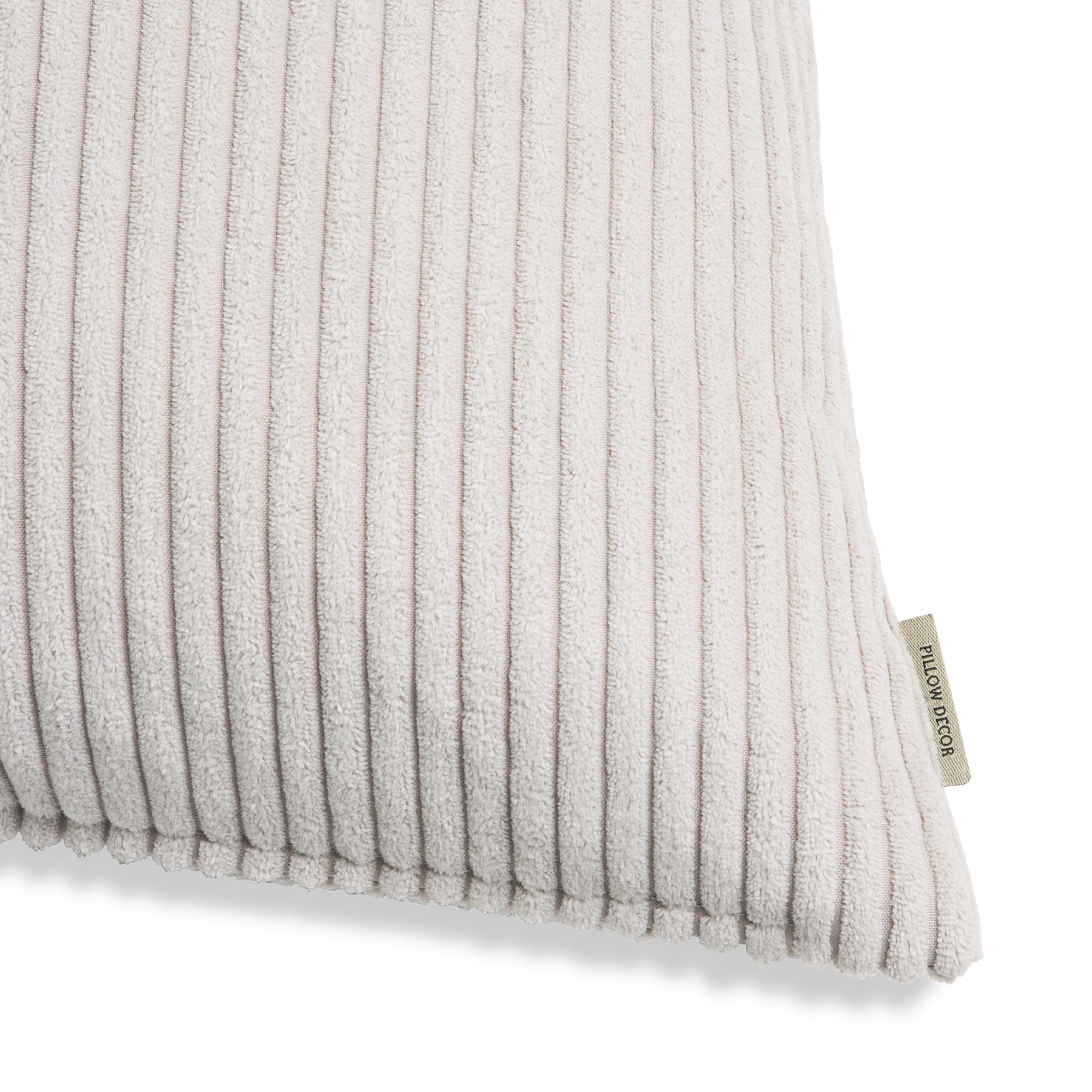 Margo Corduroy Pillow - Ash Gray - corner detail | all-groups