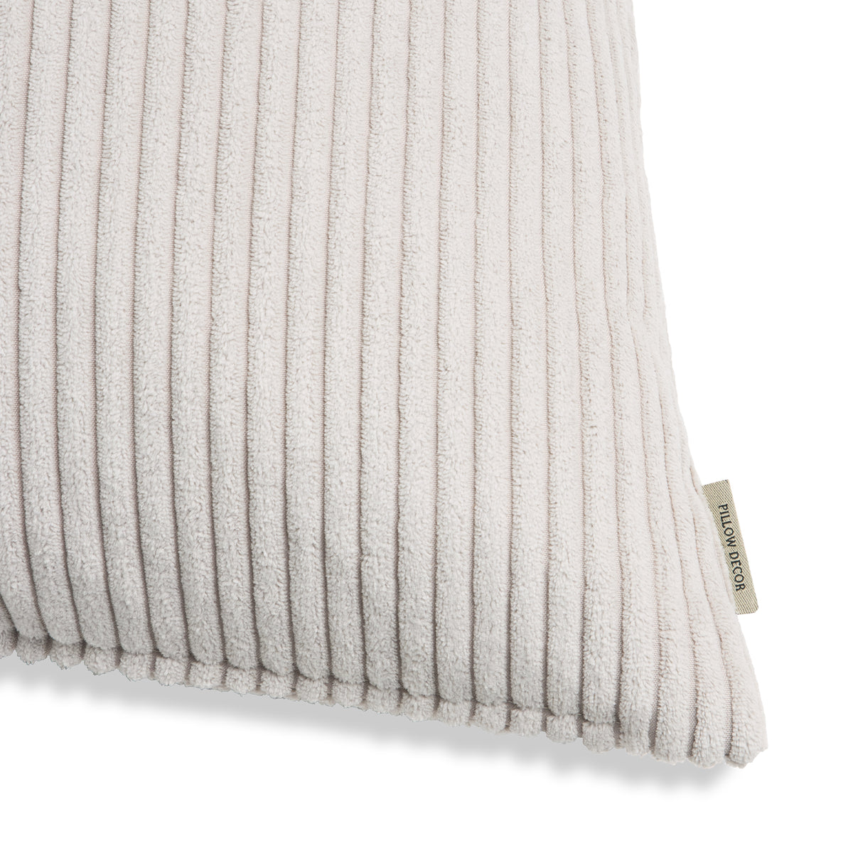 Margo Corduroy Pillow - Ash Gray - corner detail | all-groups