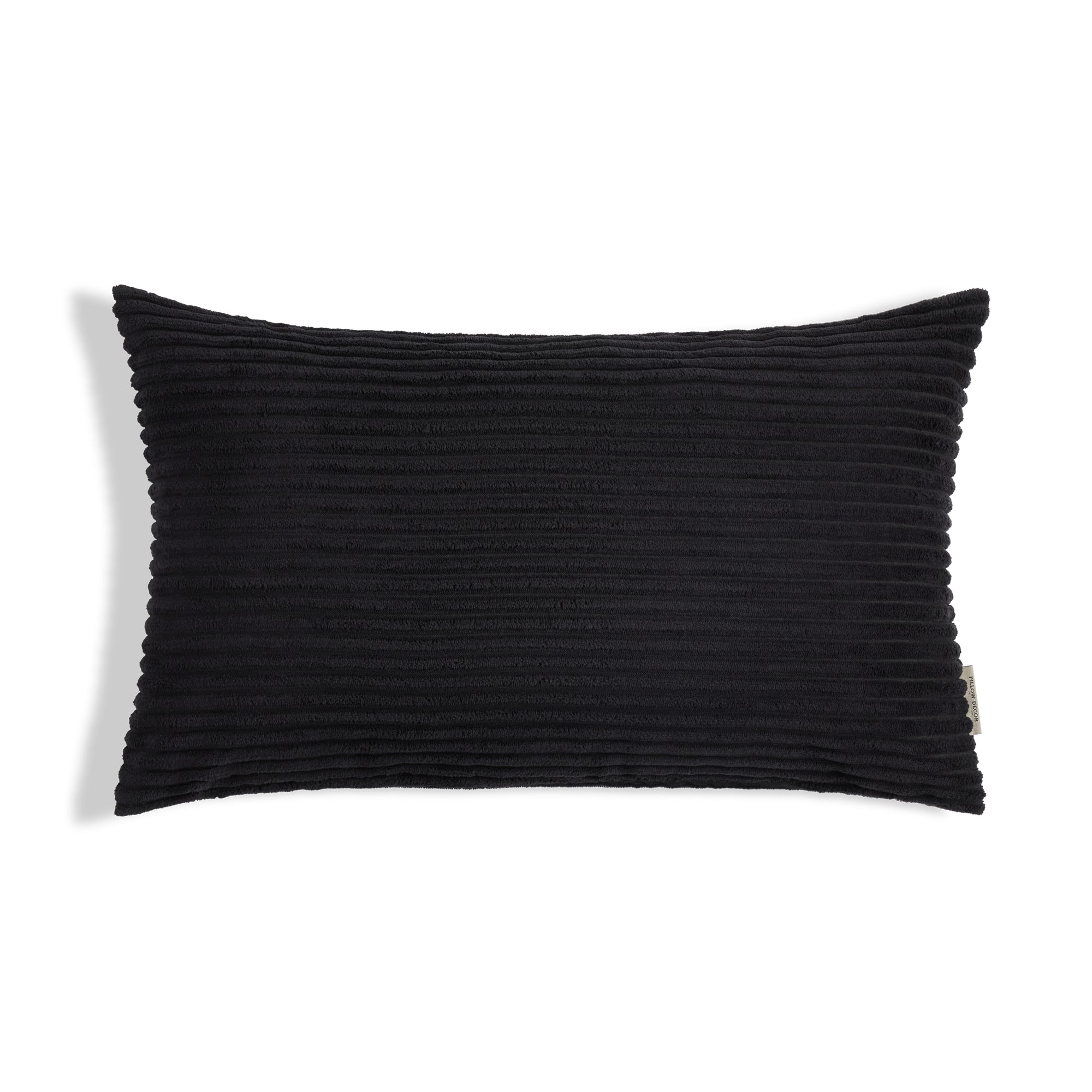 Margo Corduroy Pillow - Black - 12x20 lumbar pillow