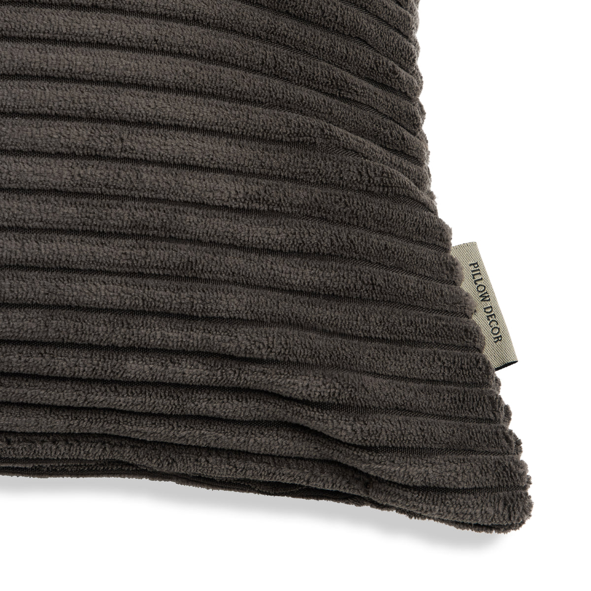 Margo Corduroy Pillow - Brown - corner detail | all-groups