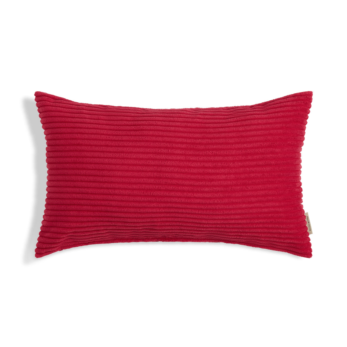 Margo Corduroy Pillow - Crimson Red - 12x20 lumbar pillow