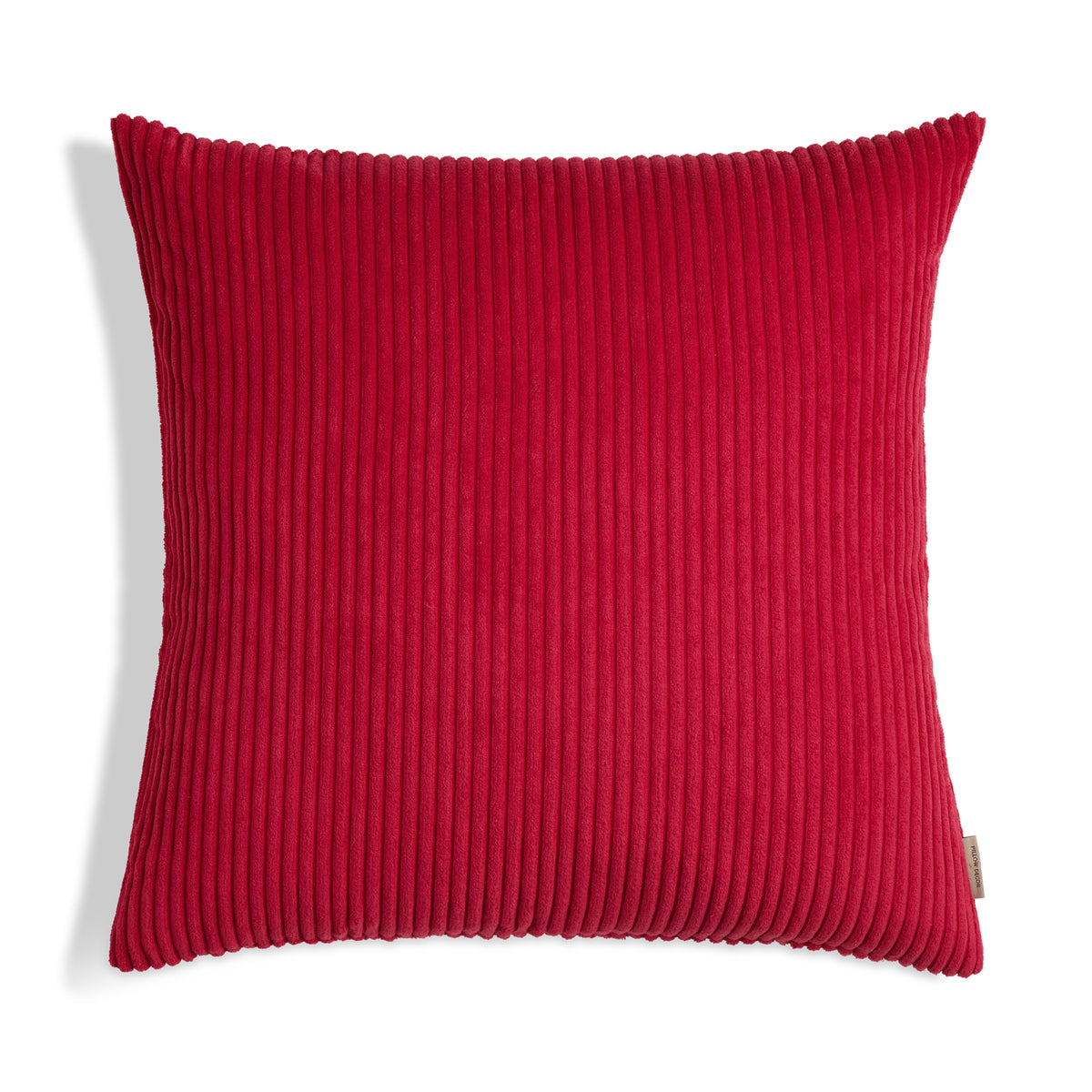 Margo Corduroy Pillow - Crimson Red - 22x22 square pillow