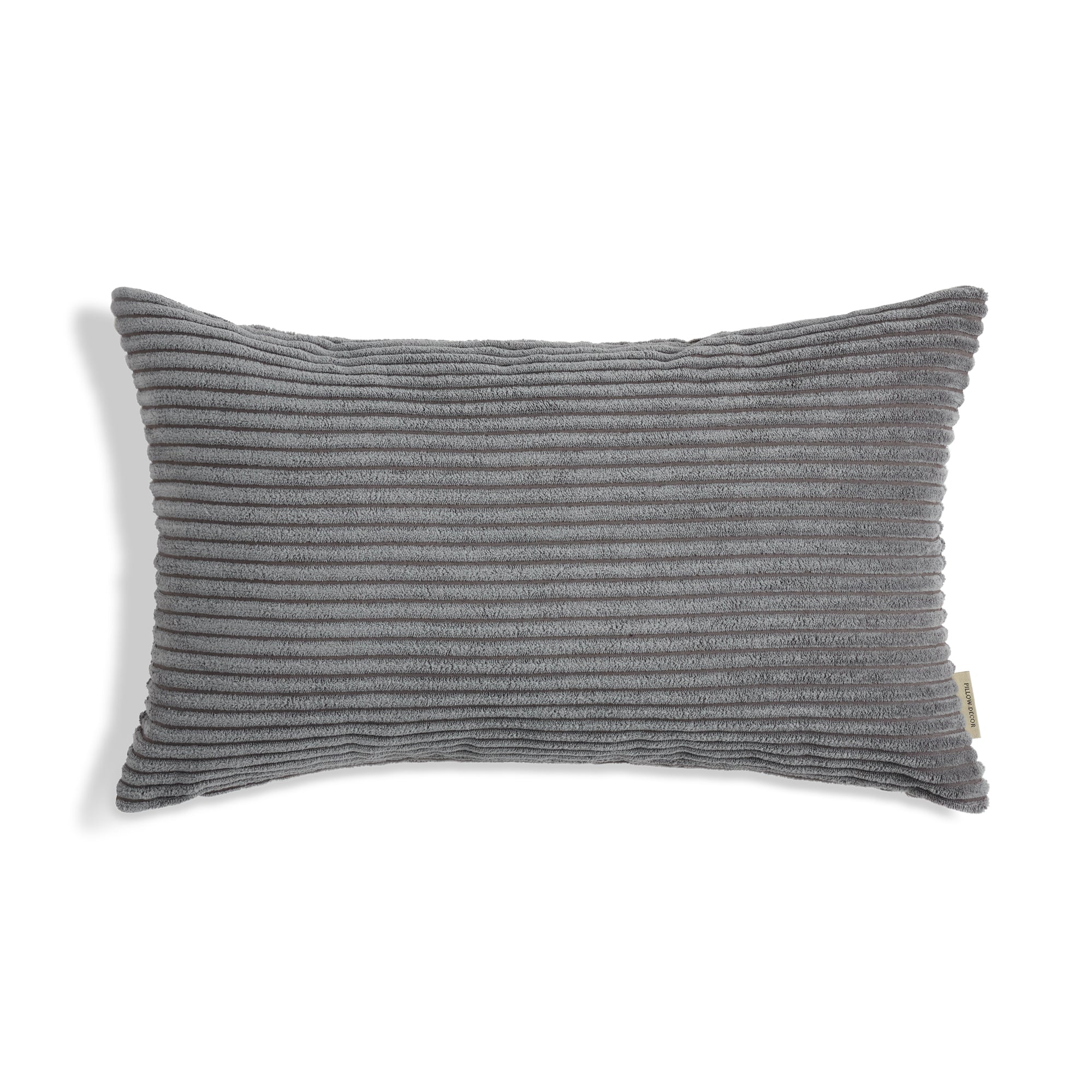 Margo Corduroy Pillow - Gray - 12x20 lumbar pillow