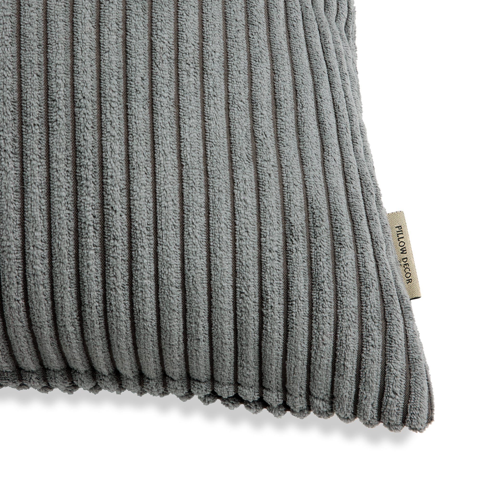 Margo Corduroy Pillow - Gray - corner detail | all-groups