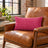 Margo Corduroy Pillow - Hot Pink - 12x20 lumbar pillow - lifestyle | all-groups