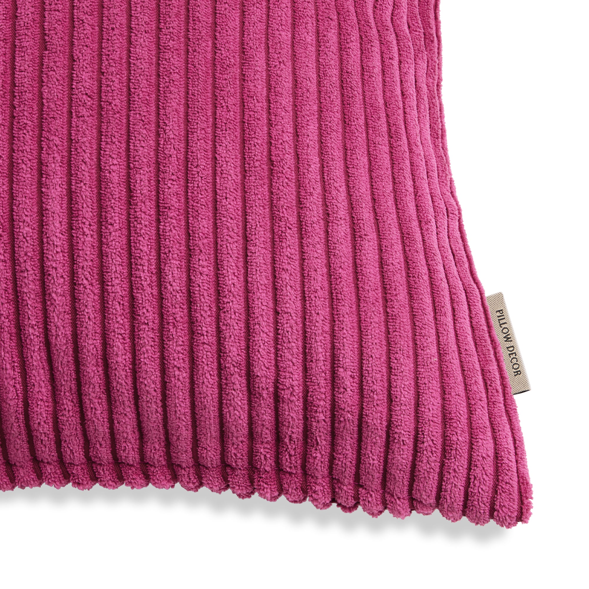 Margo Corduroy Pillow - Hot Pink - corner detail | all-groups