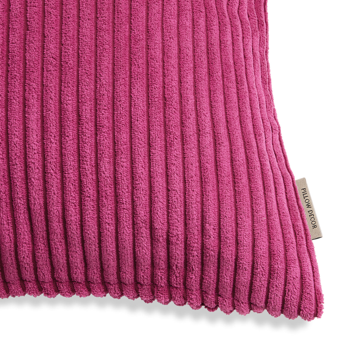 Margo Corduroy Pillow - Hot Pink - corner detail | all-groups