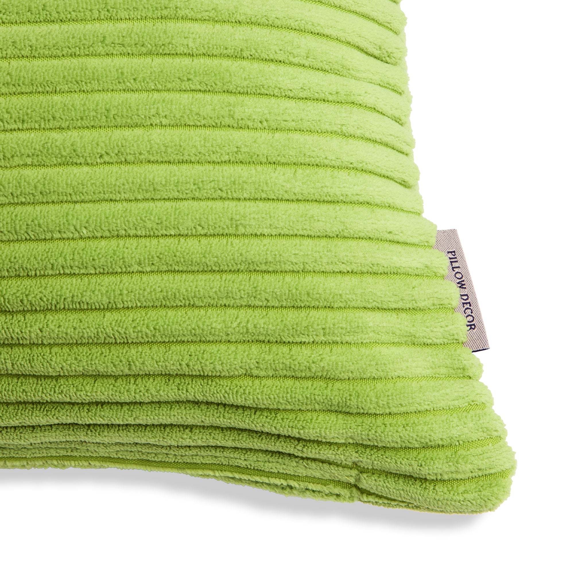 Margo Corduroy Pillow - Lime Green - corner detail | all-groups