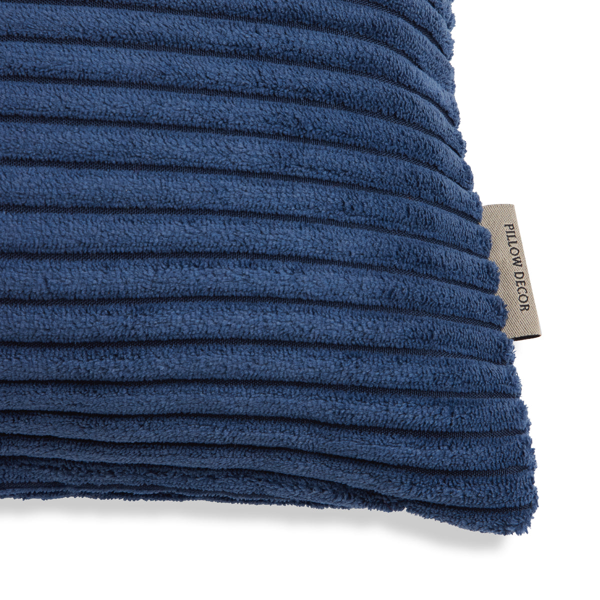 Margo Corduroy Pillow - Midnight Blue - corner detail | all-groups