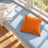 Margo Corduroy Pillow - Orange - 18x18 square pillow - lifestyle
