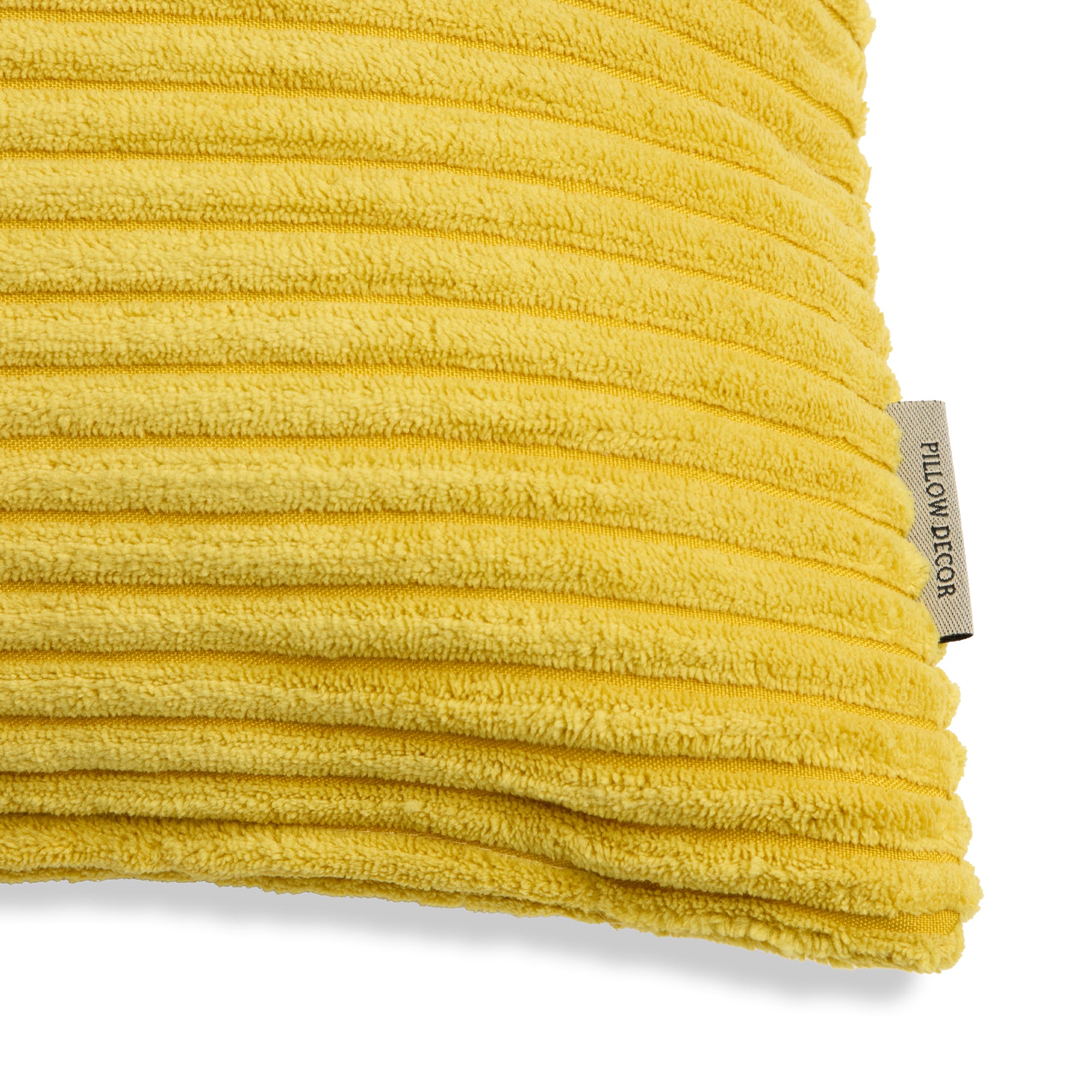 Margo Corduroy Pillow - Yellow - corner detail | all-groups