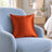 Sankara Silk Pillow - Dark Orange - 16x16 square pillow - lifestyle