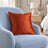 Sankara Silk Pillow - Dark Orange - 18x18 square pillow - lifestyle