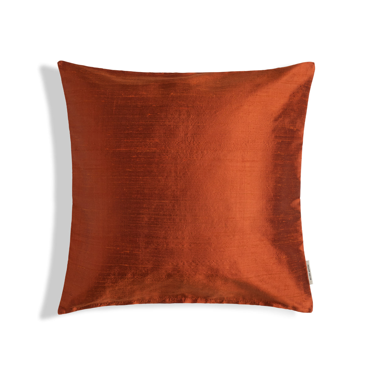 Sankara Silk Pillow - Dark Orange - 18x18 square pillow