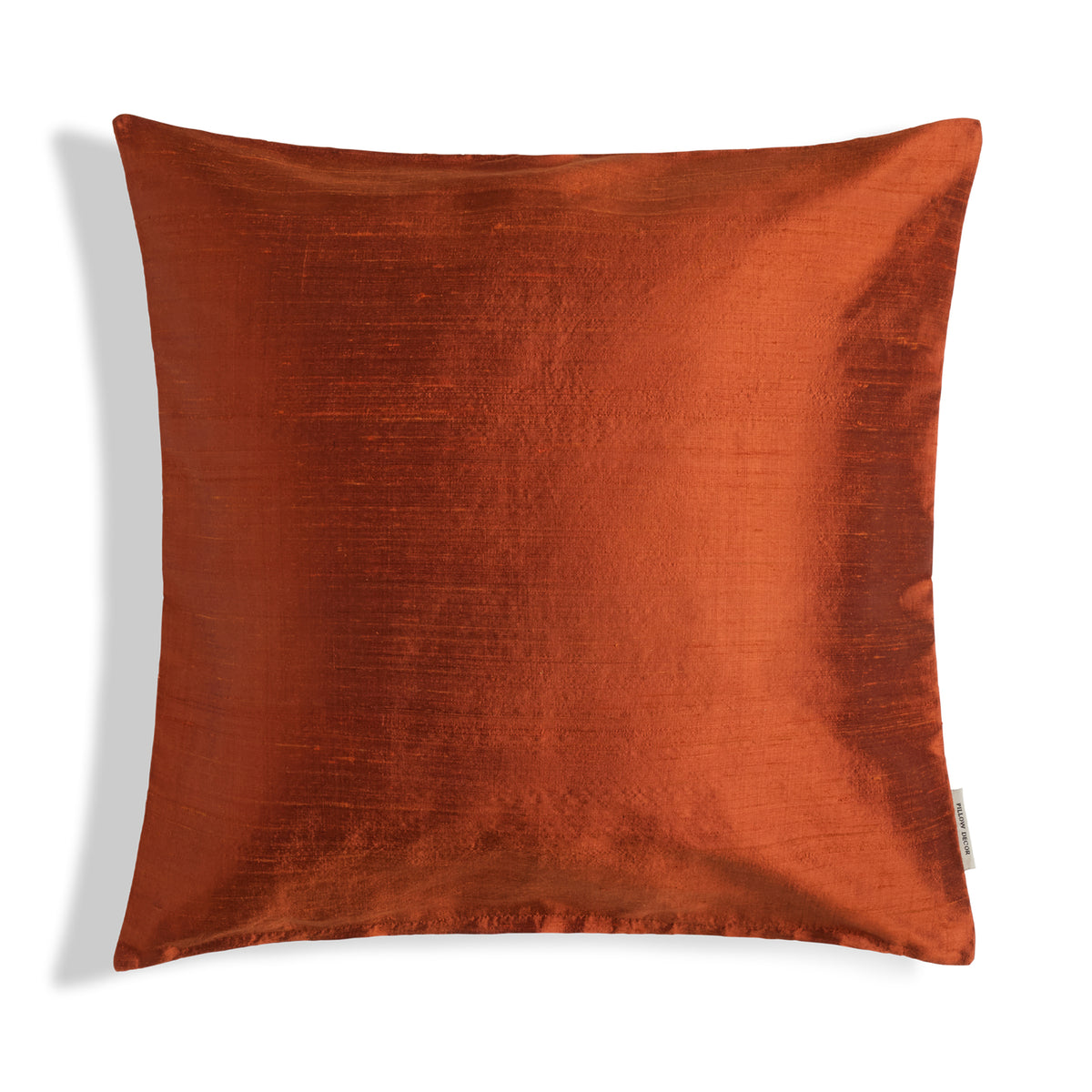 Sankara Silk Pillow - Dark Orange - 20x20 square pillow