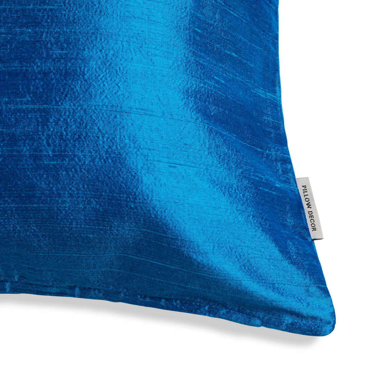 Sankara Silk Pillow - Electric Blue - corner detail | all-groups