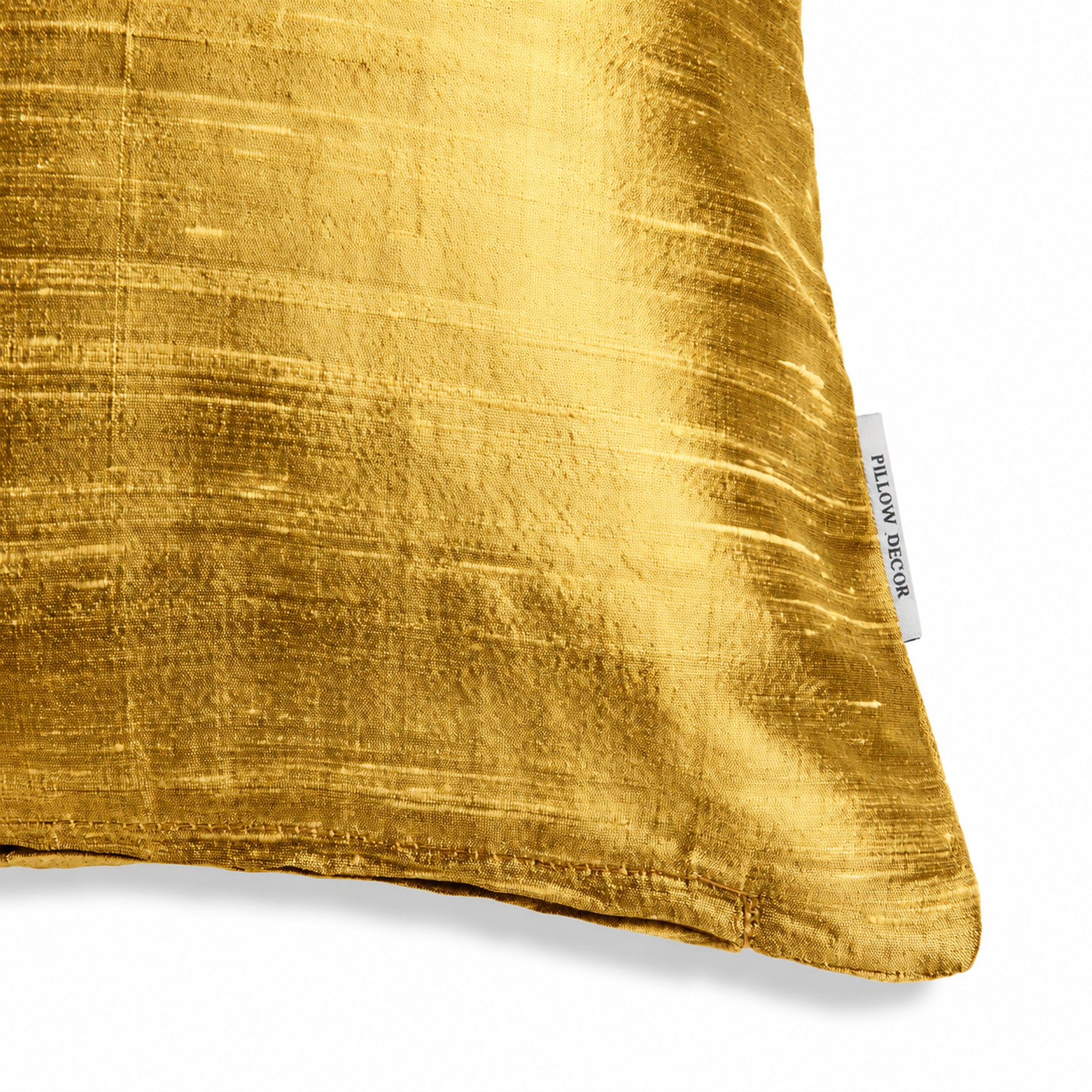 Sankara Silk Pillow - Gold - corner detail | all-groups