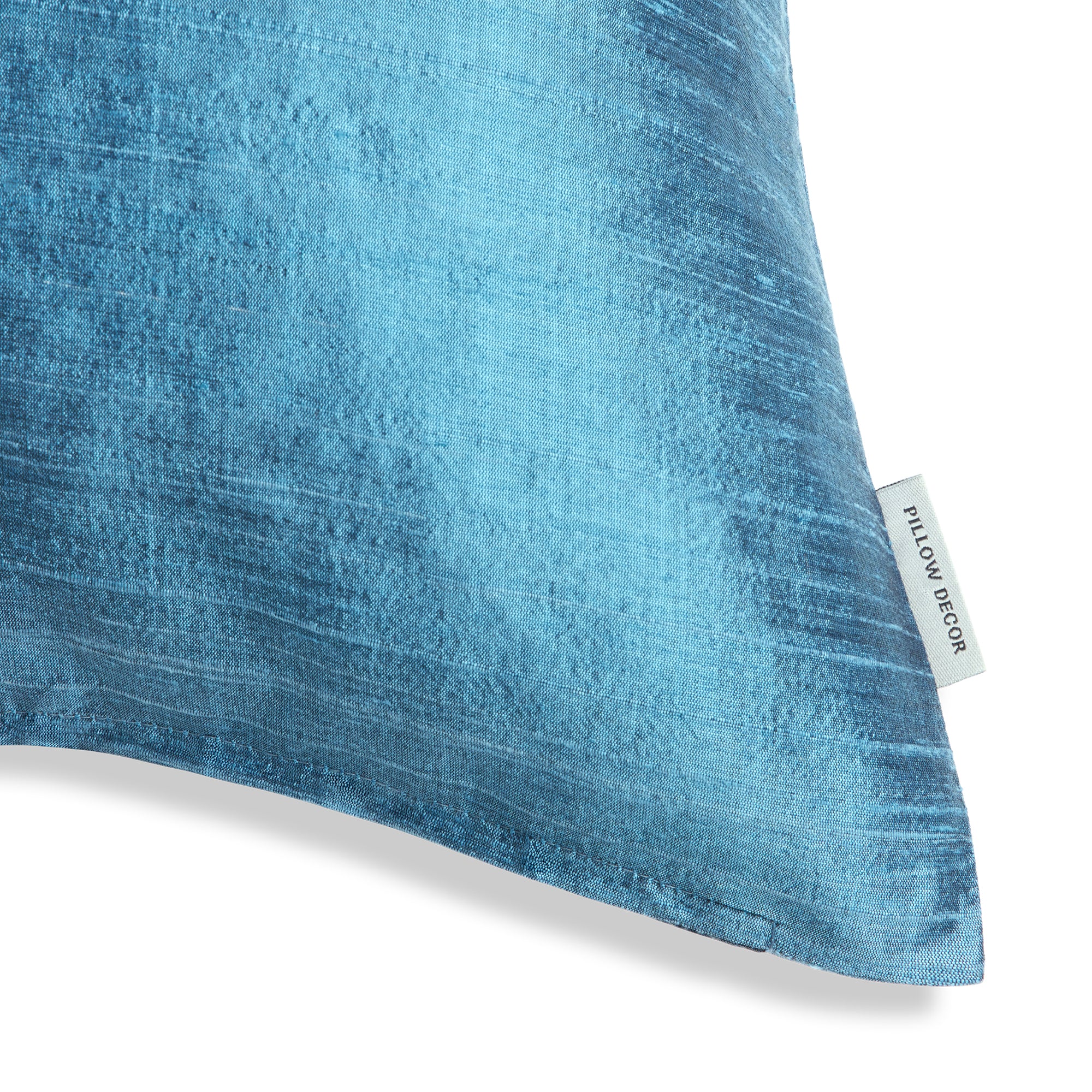 Sankara Silk Pillow - Harbor Blue - corner detail | all-groups