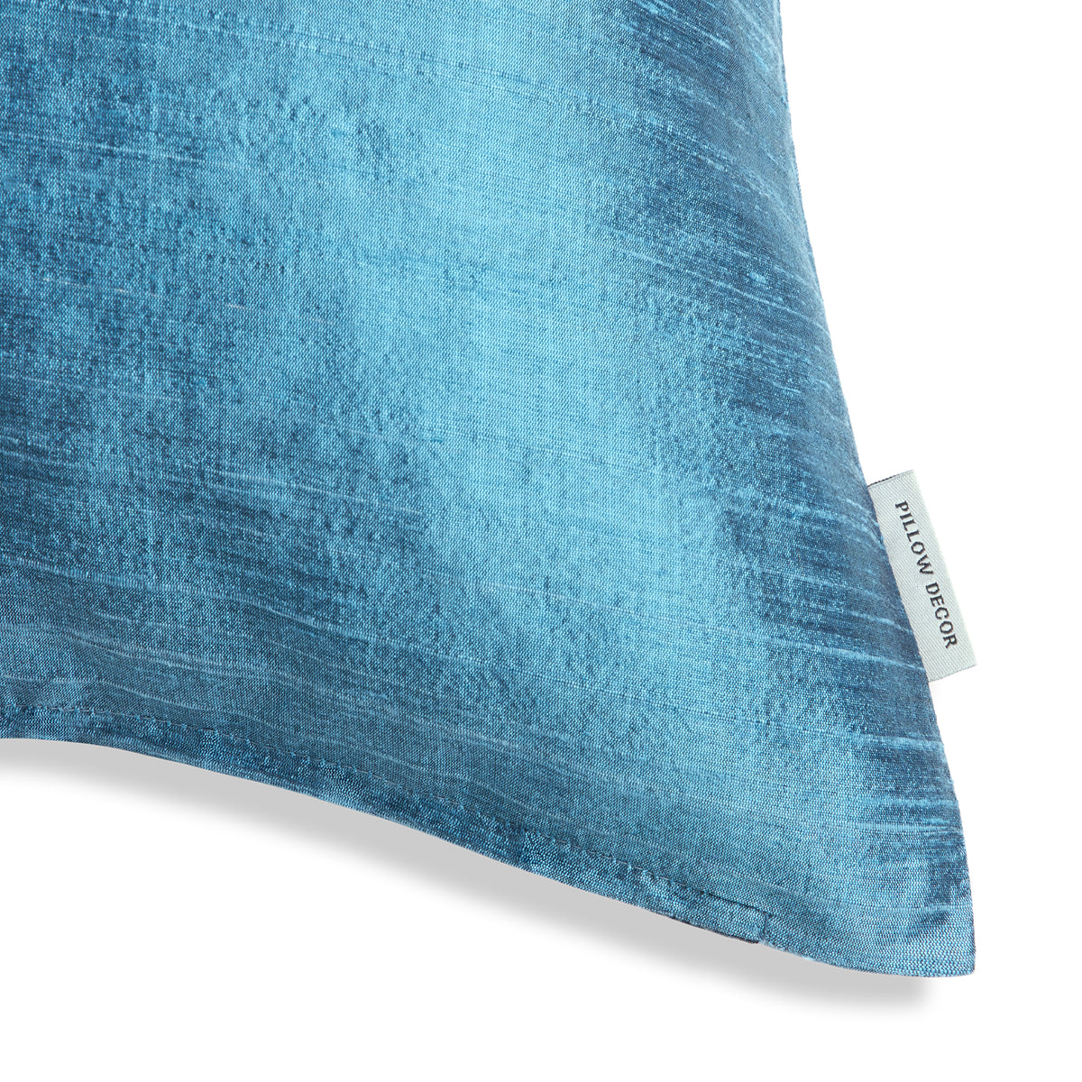 Sankara Silk Pillow - Harbor Blue - corner detail | all-groups