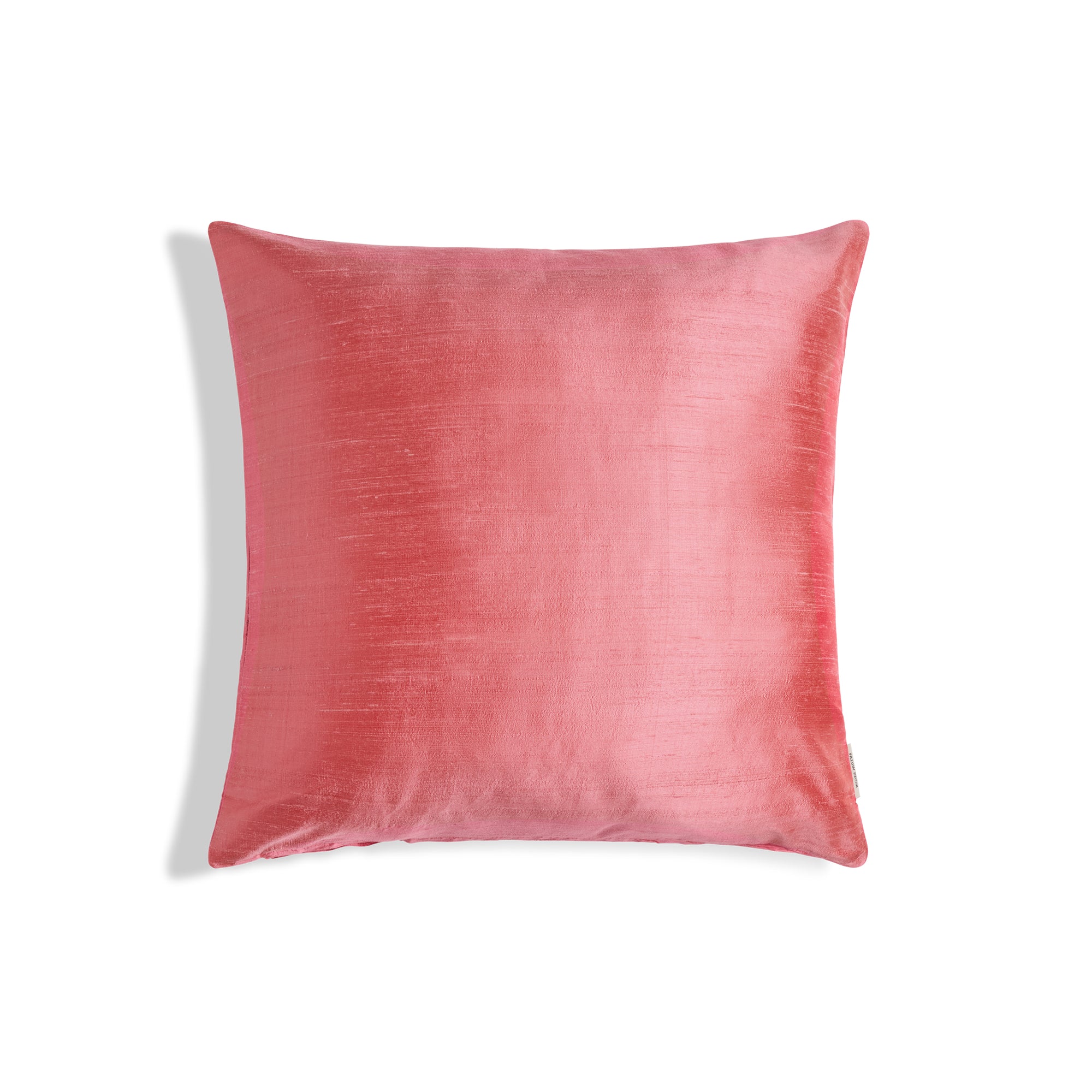 Sankara Silk Pillow - Hibiscus Pink - 16x16 square pillow