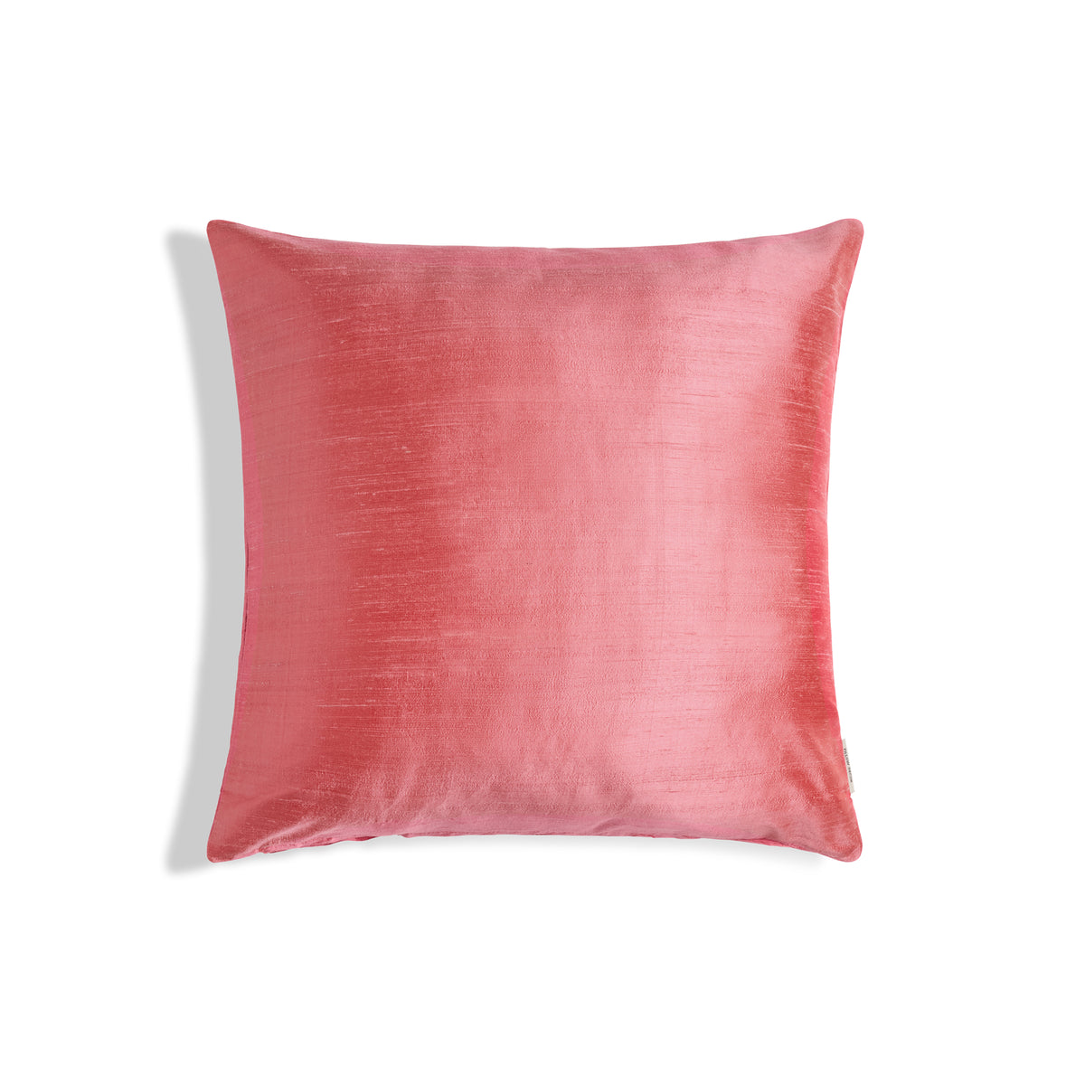Sankara Silk Pillow - Hibiscus Pink - 16x16 square pillow