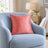 Sankara Silk Pillow - Hibiscus Pink - 18x18 square pillow - lifestyle