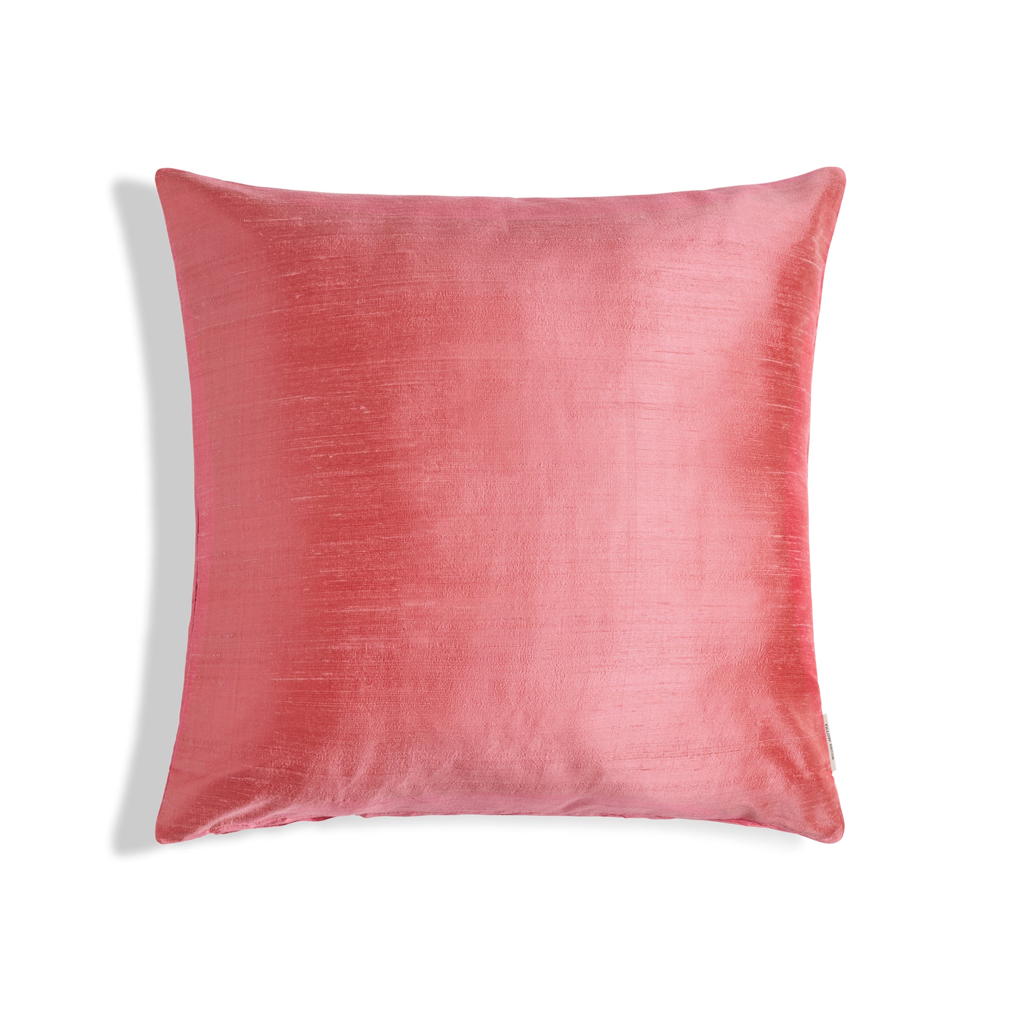 Sankara Silk Pillow - Hibiscus Pink - 18x18 square pillow
