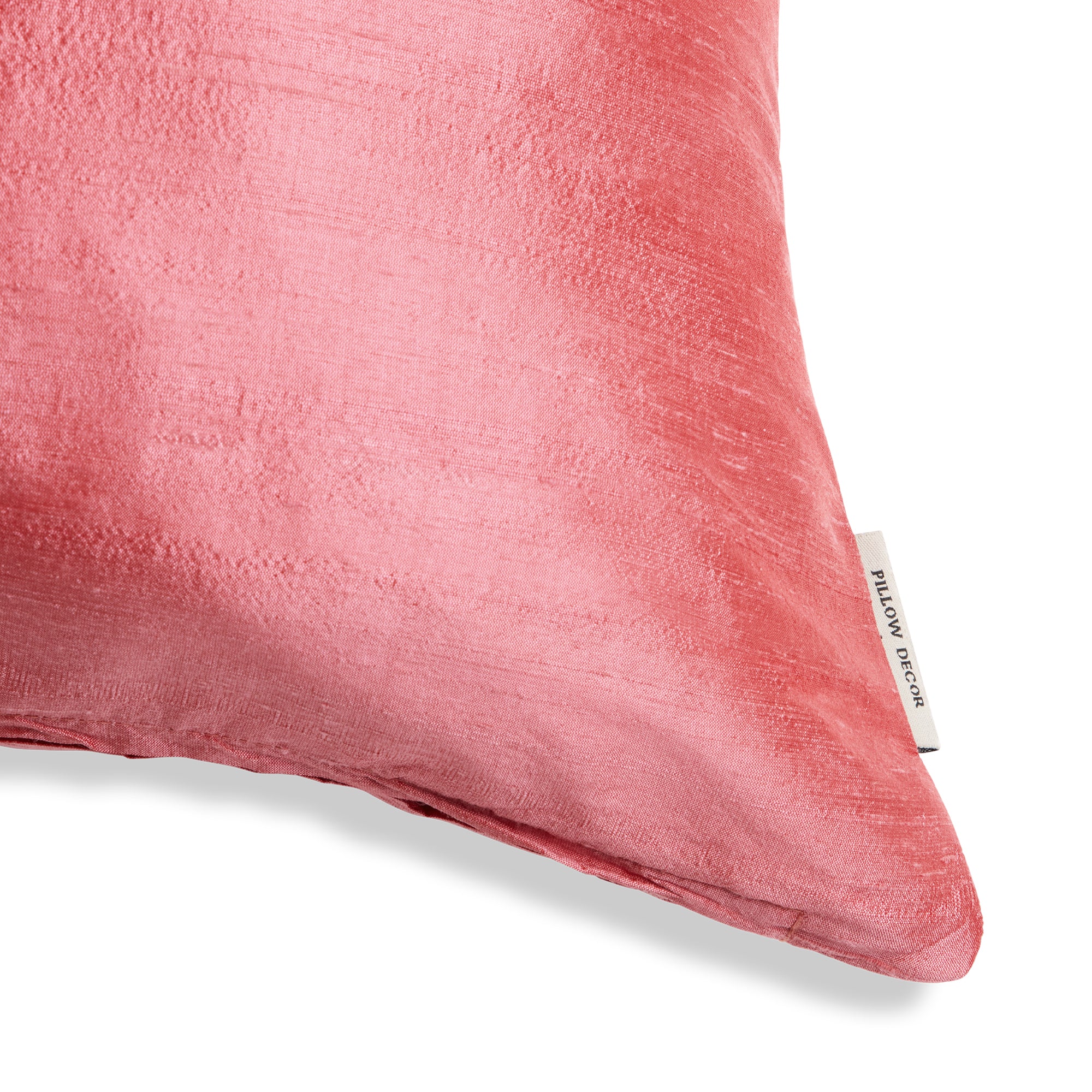Sankara Silk Pillow - Hibiscus Pink - corner detail | all-groups