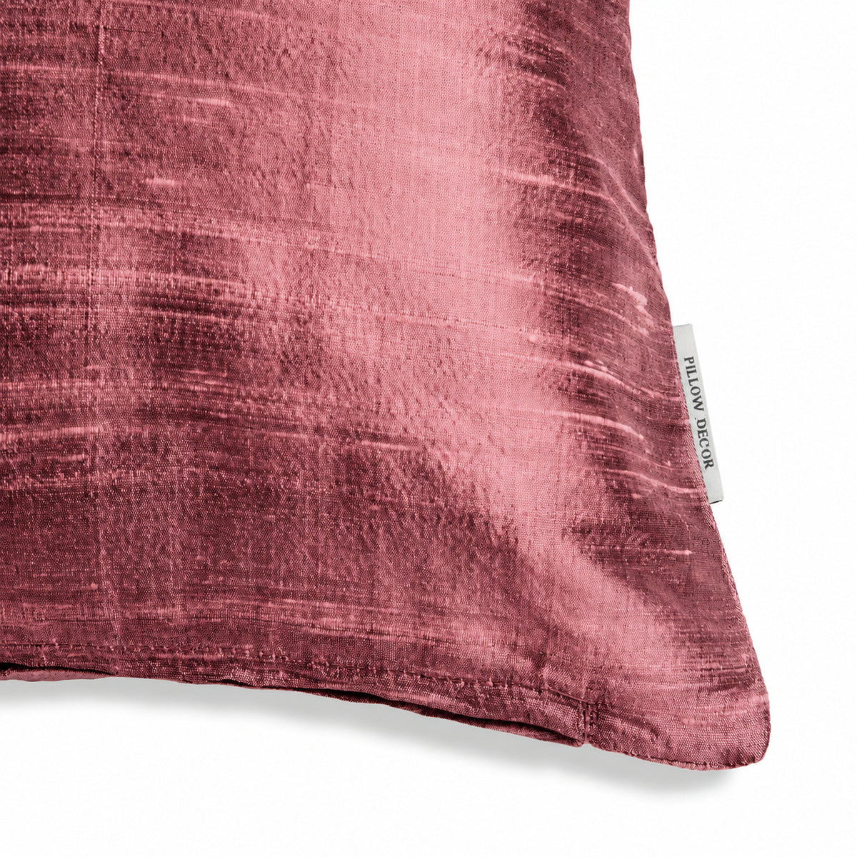Sankara Silk Pillow - Mauve - corner detail | all-groups
