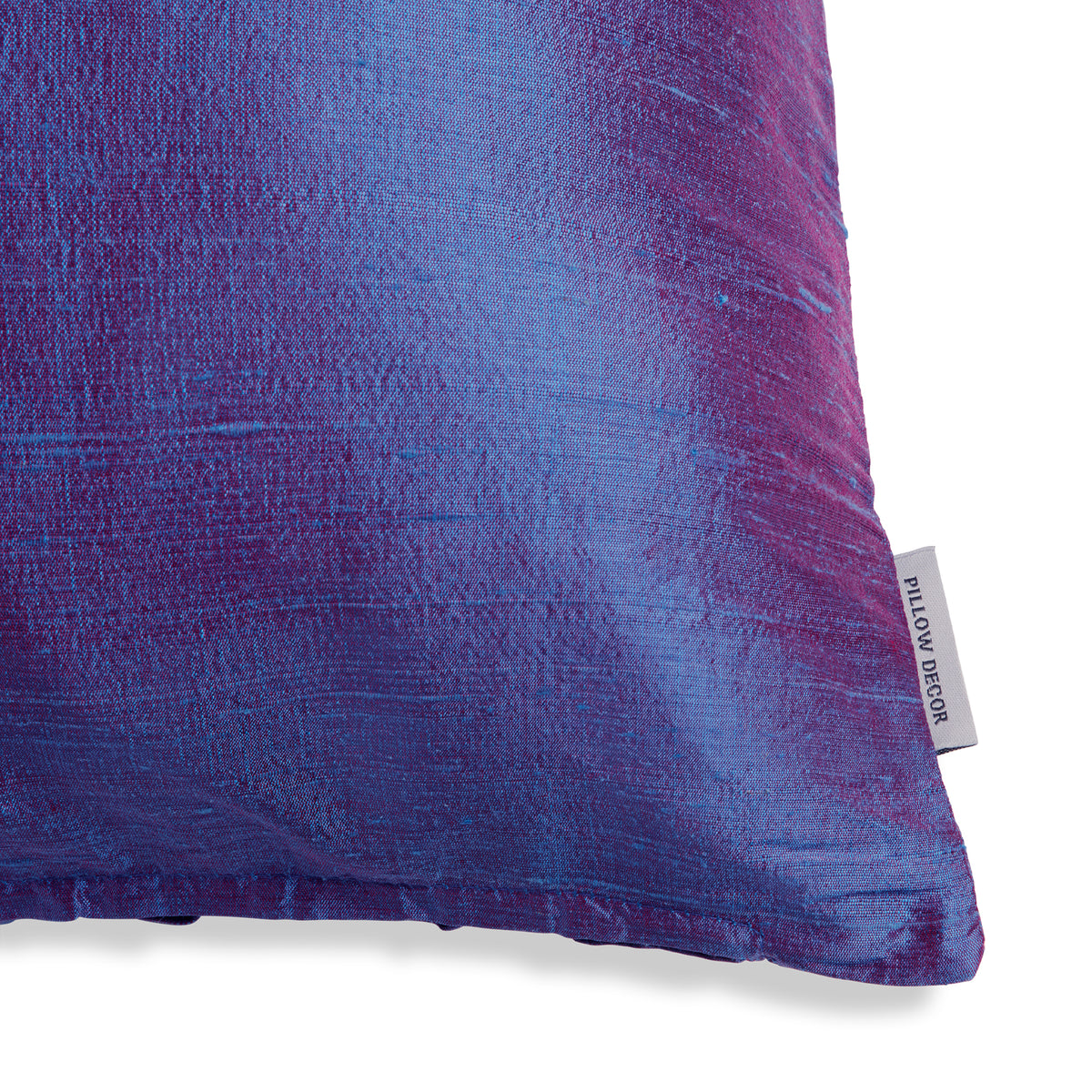 Sankara Silk Pillow - Purple - corner detail | all-groups