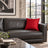 Sankara Silk Pillow - Red - 18x18 square pillow - lifestyle