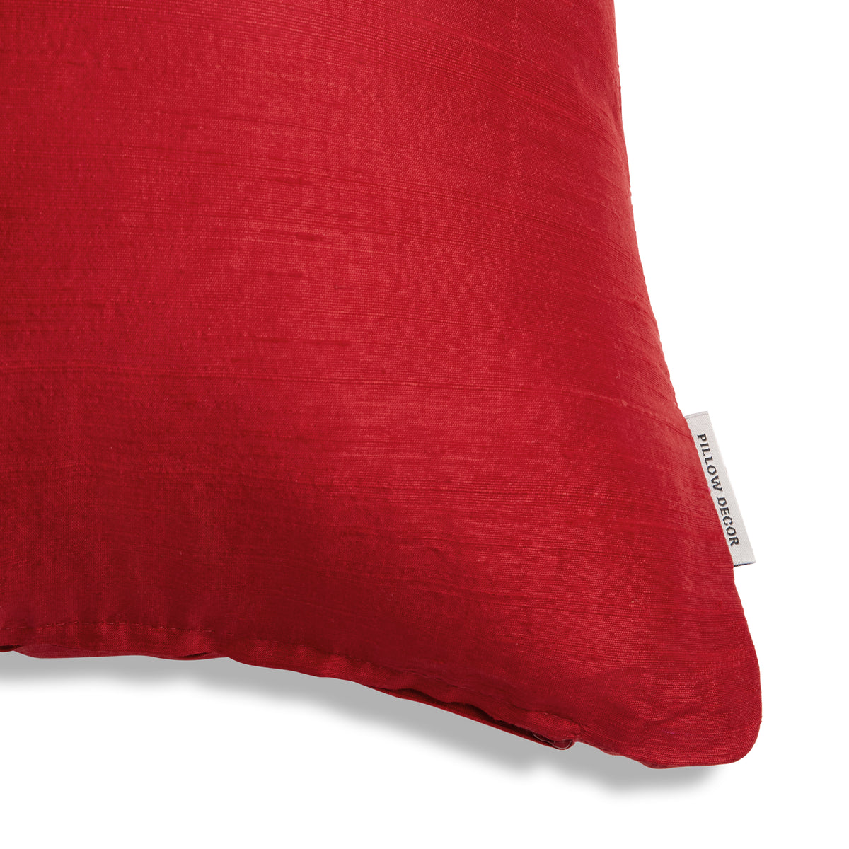 Sankara Silk Pillow - Red - corner detail | all-groups
