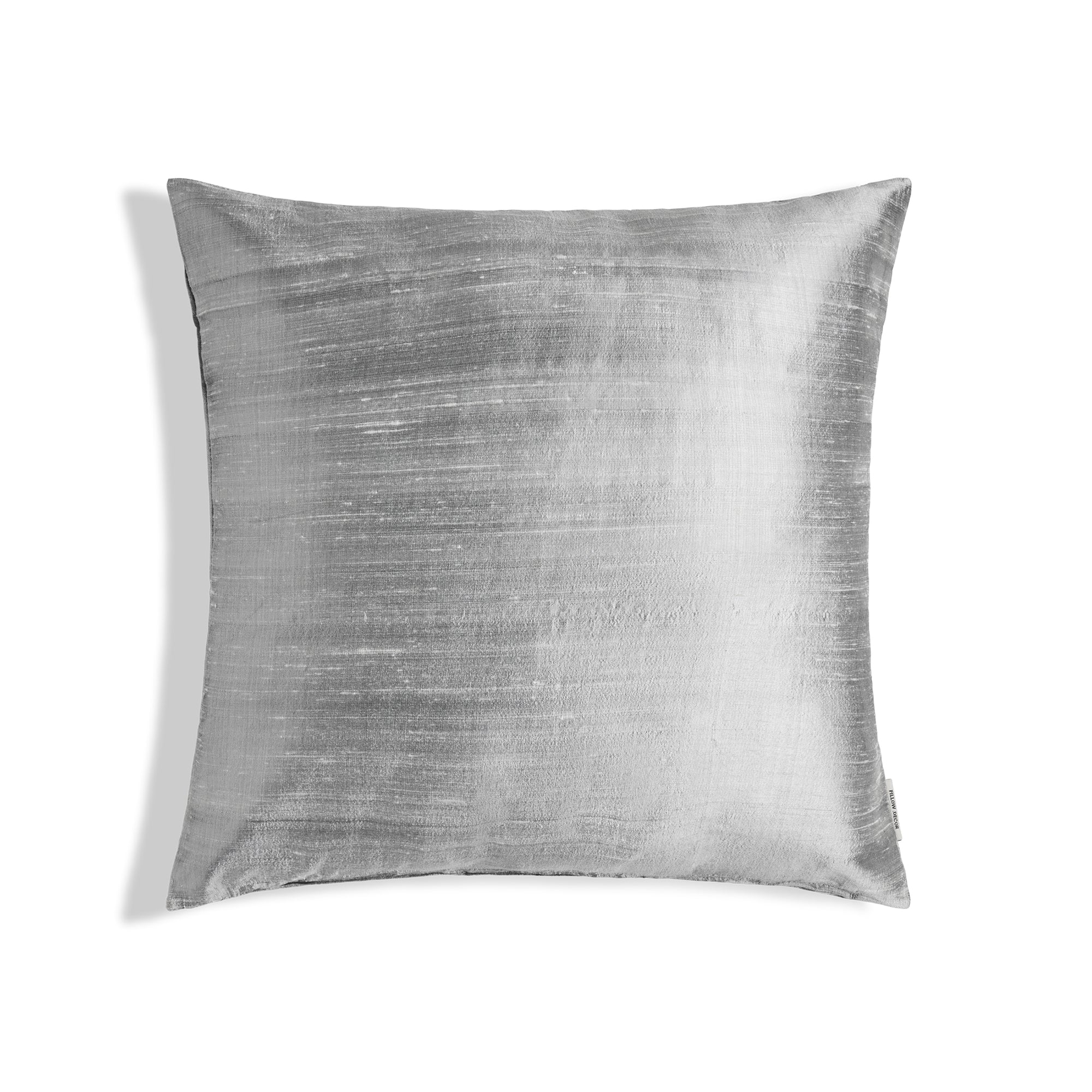 Sankara Silk Pillow - Silver - 18x18 square pillow