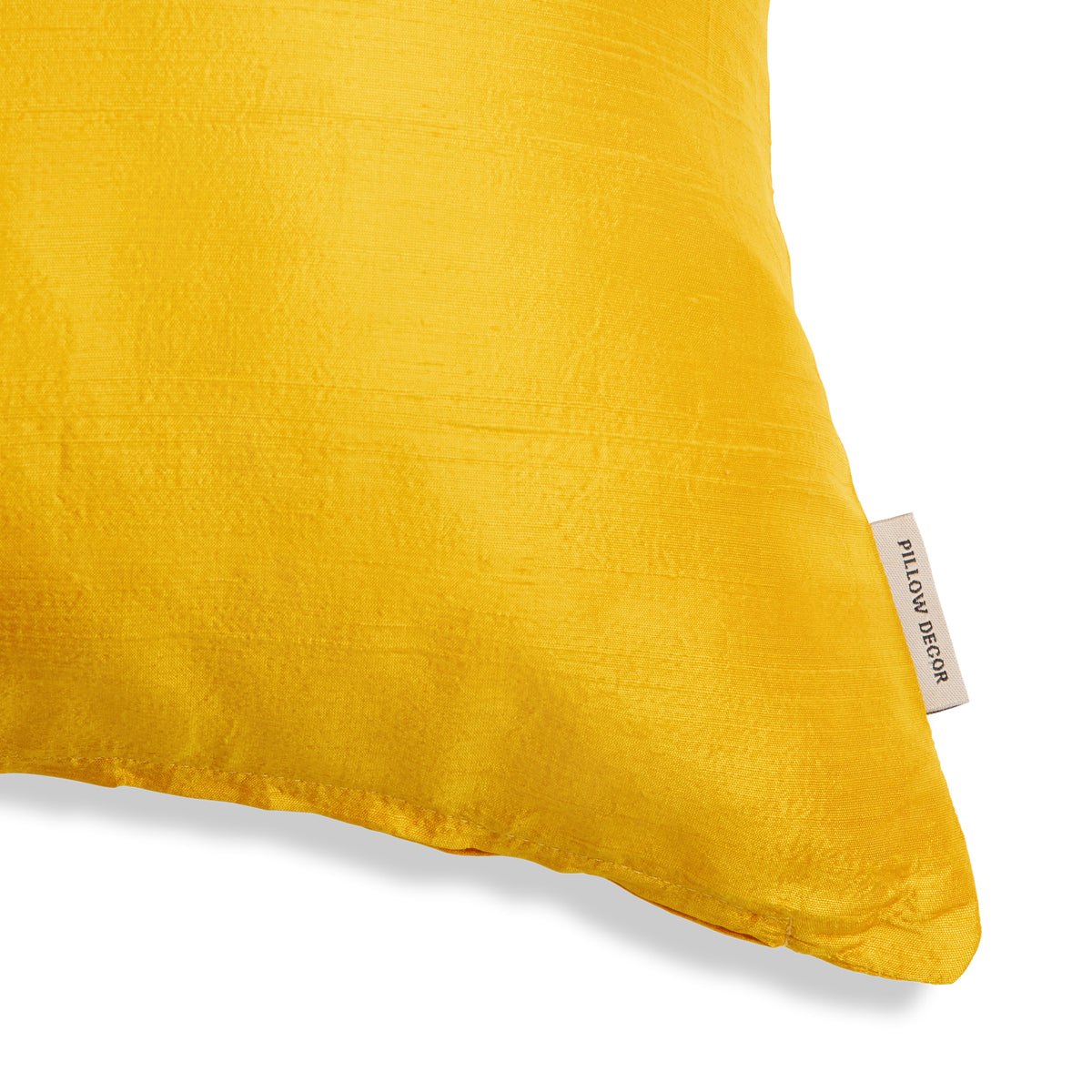 Sankara Silk Pillow - Yellow - corner detail | all-groups