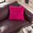 Mongolian Sheepskin Pillow - Fuchsia - 18x18 square pillow - lifestyle | all-groups