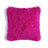 Mongolian Sheepskin Pillow - Fuchsia - 18x18 square pillow
