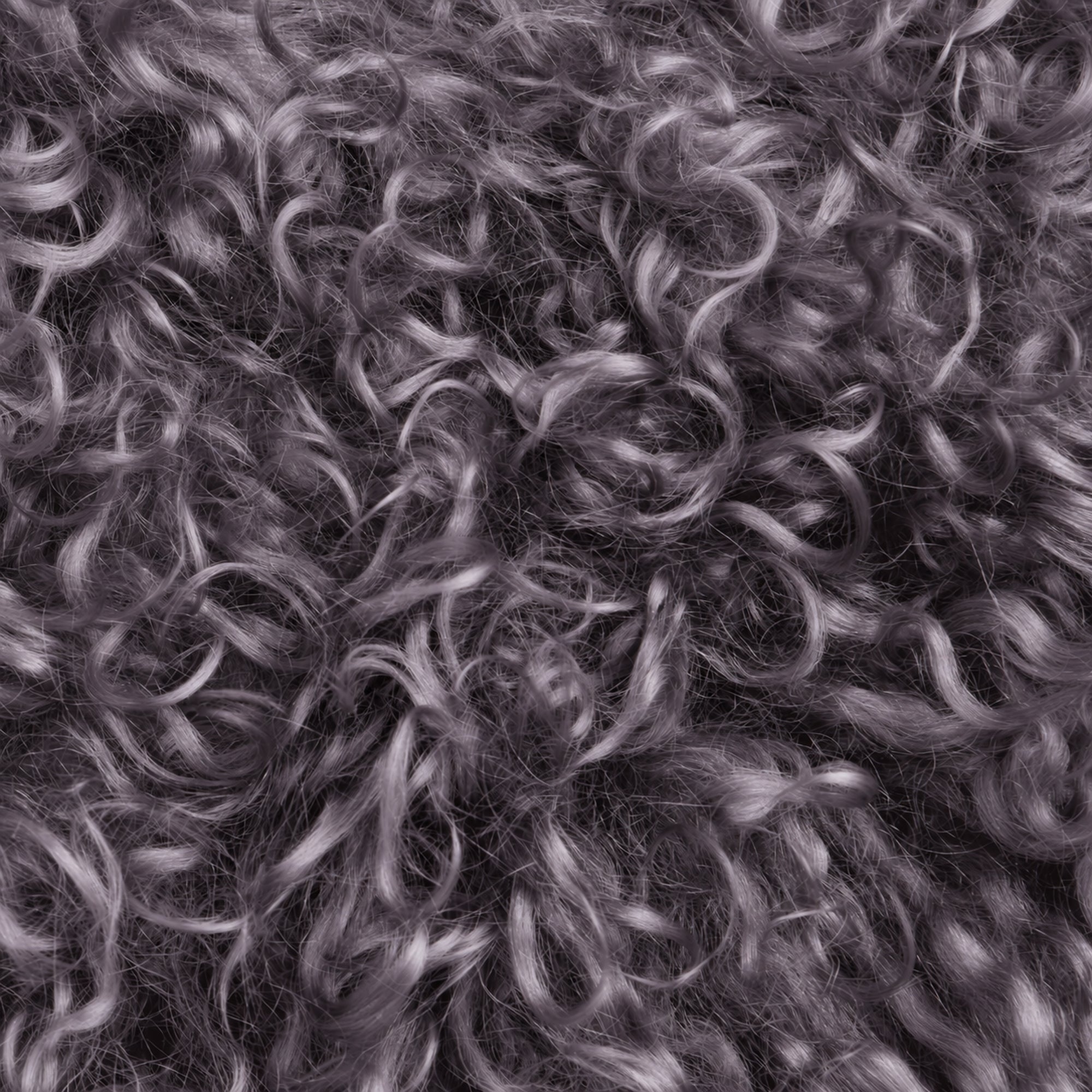 Mongolian Sheepskin Pillow - Pewter - fabric detail | all-groups